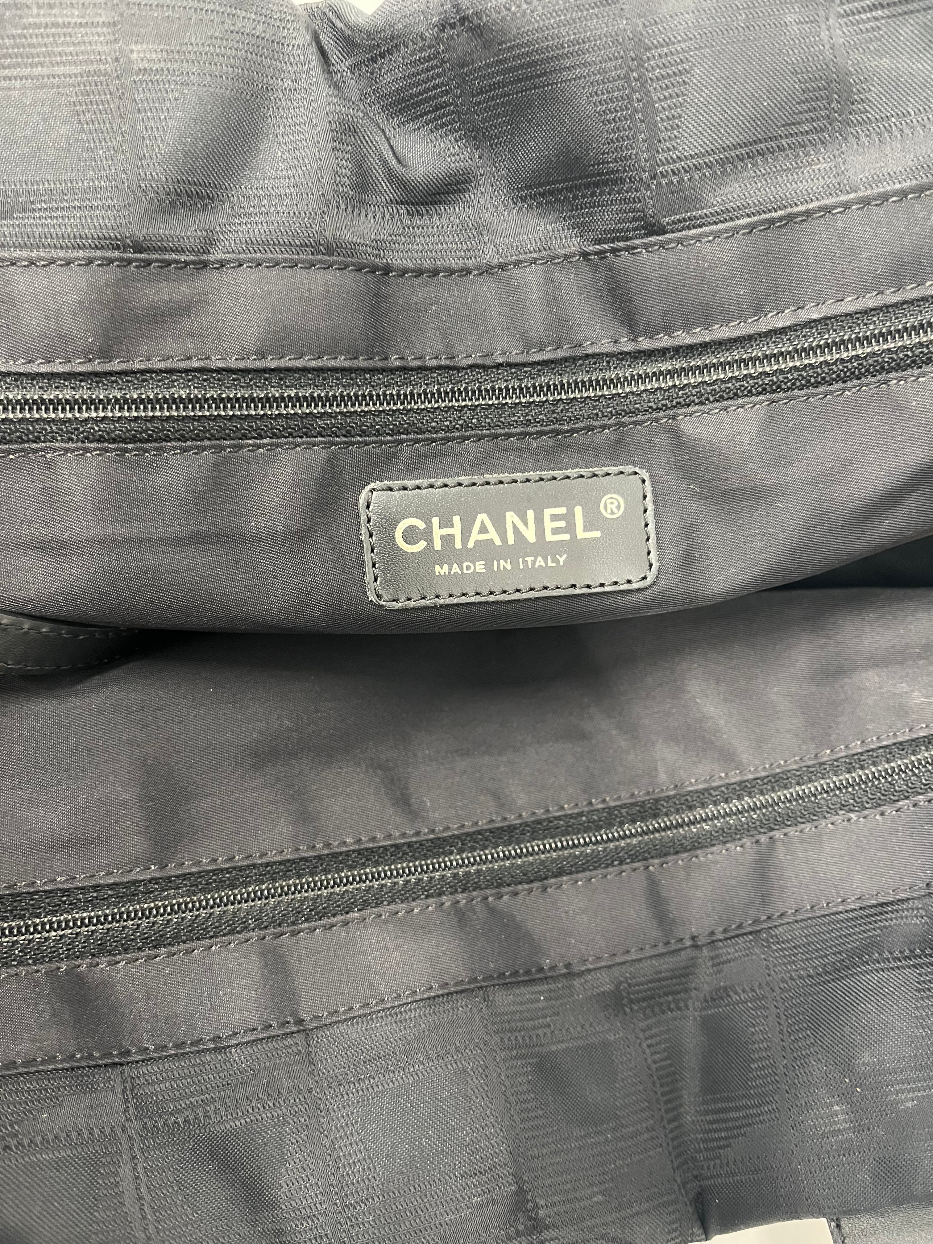CHANEL/Bag/Monogram/Nylon/BLK/CANVAS TRAVEL LINE view 3