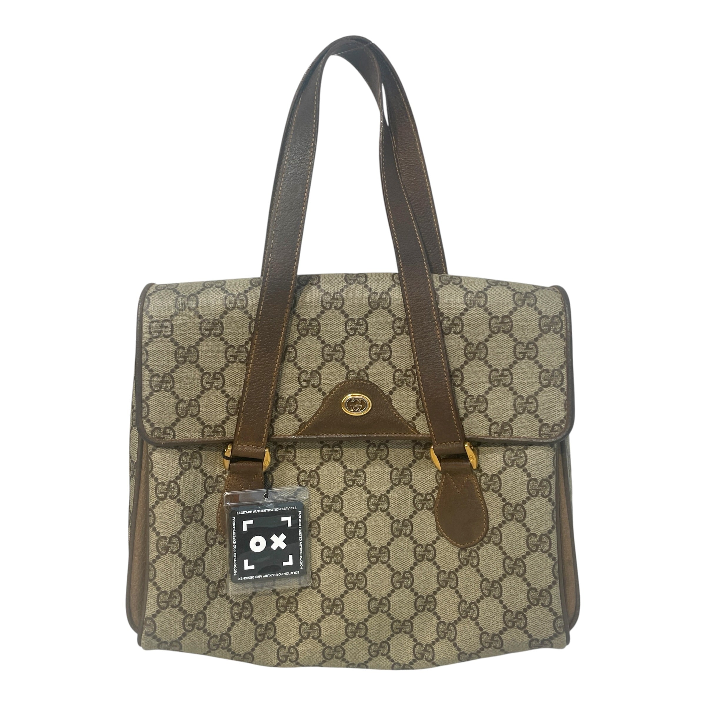 GUCCI/Hand Bag/Monogram/Leather/BRW/GG Supreme Messenger Bag view 1