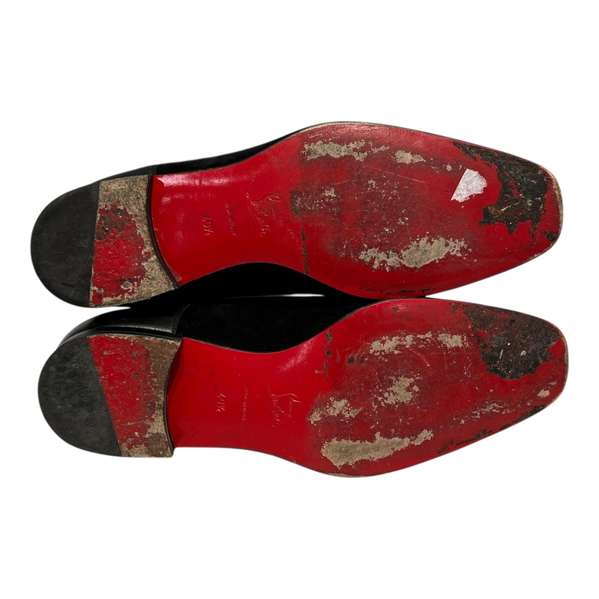 Christian Louboutin/Loafers/US 7.5/Leather/BLK/TOP DAVIOL SUEDE/LEATHER view 3