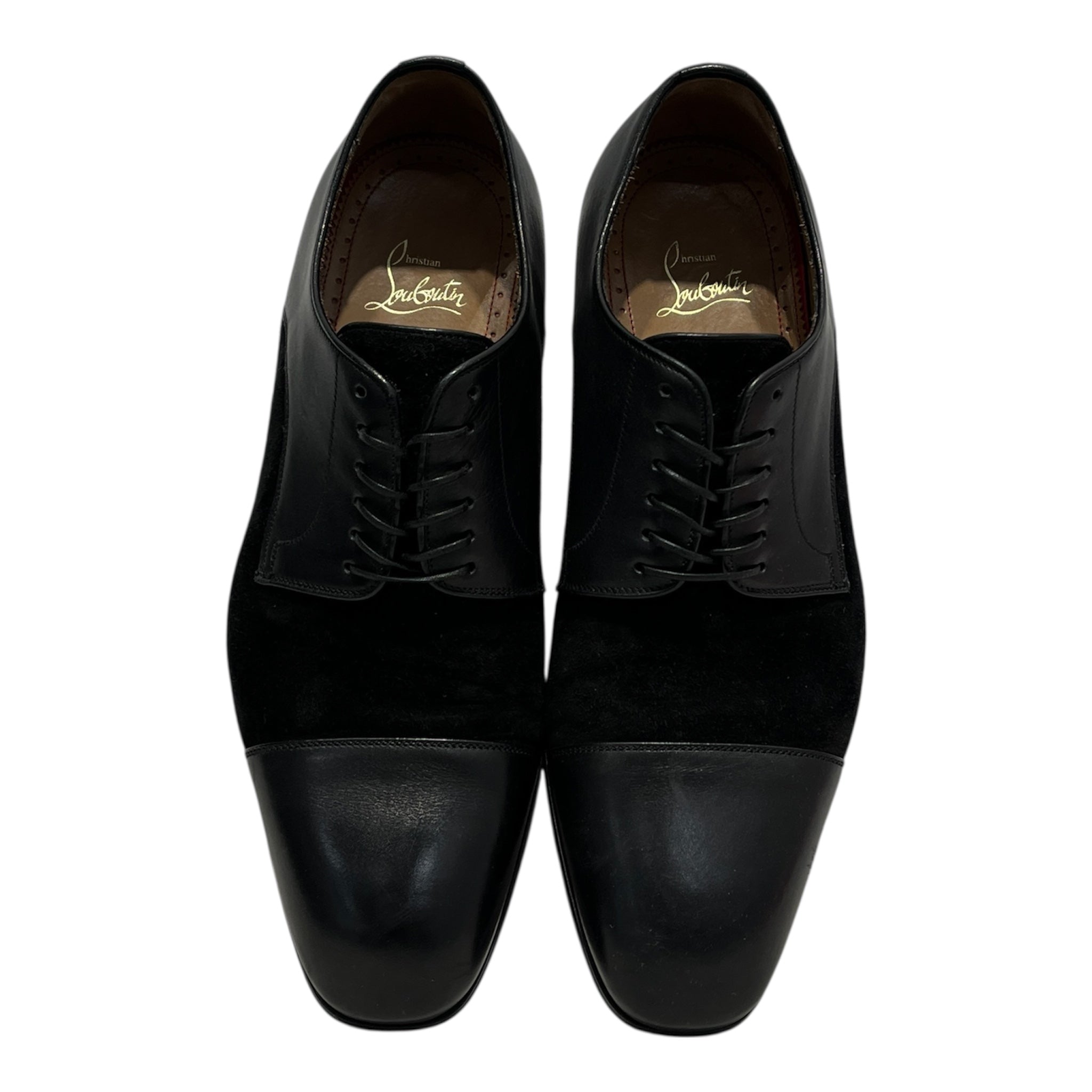 Christian Louboutin/Loafers/US 7.5/Leather/BLK/TOP DAVIOL SUEDE/LEATHER view 5