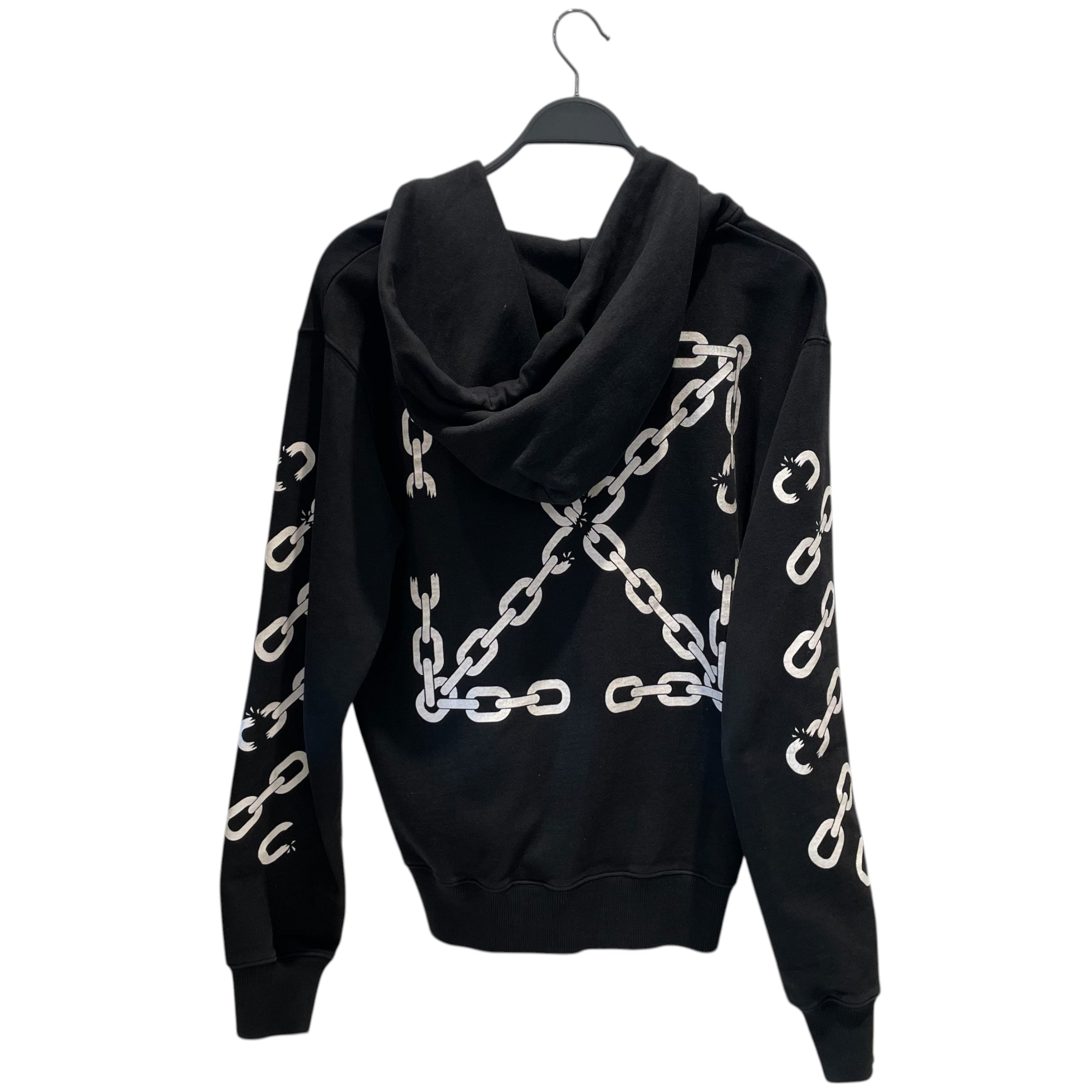 OFF-WHITE/Zip Up Hoodie/XS/Cotton/BLK/Off White White Chain Arrow view 2