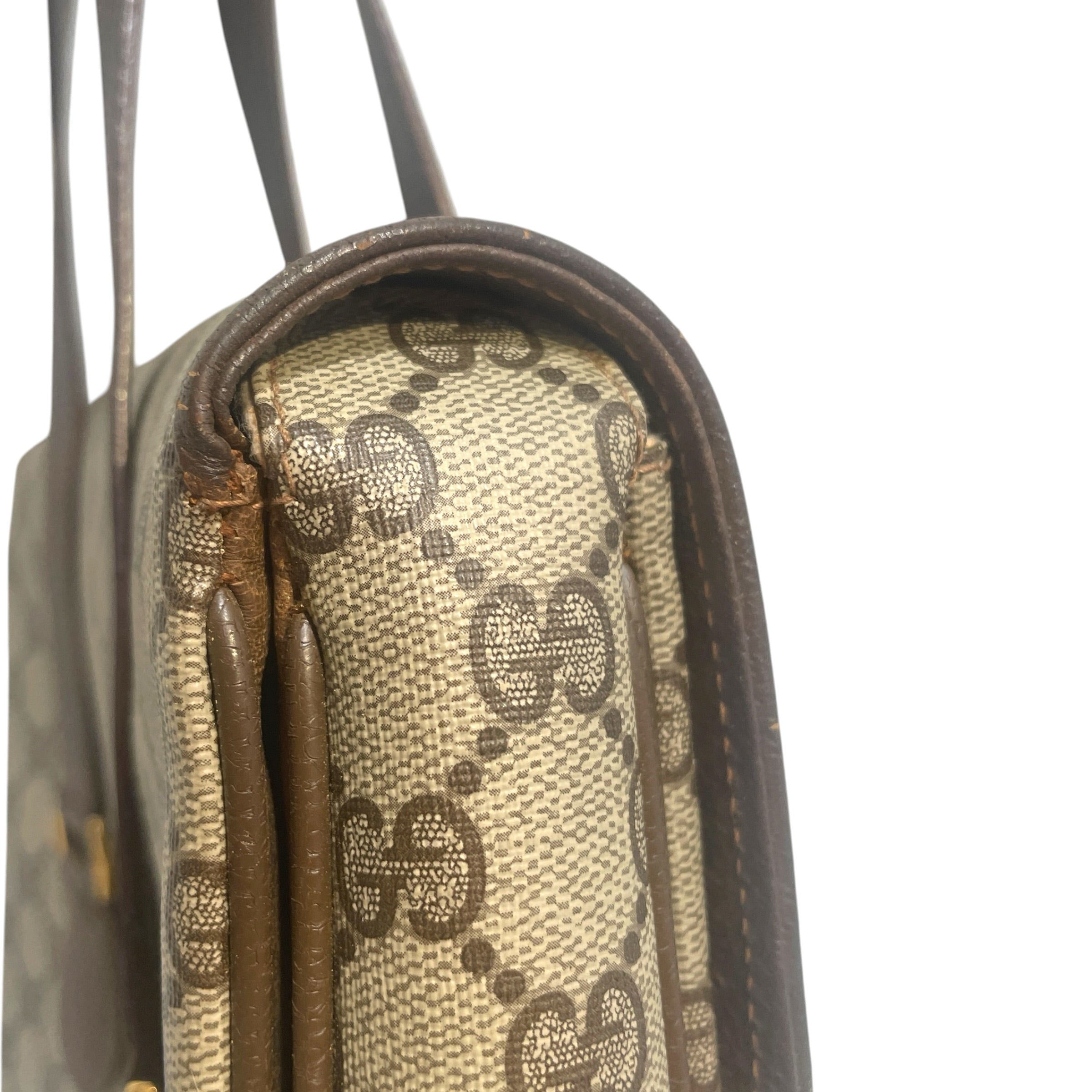 GUCCI/Hand Bag/Monogram/Leather/BRW/GG Supreme Messenger Bag view 3