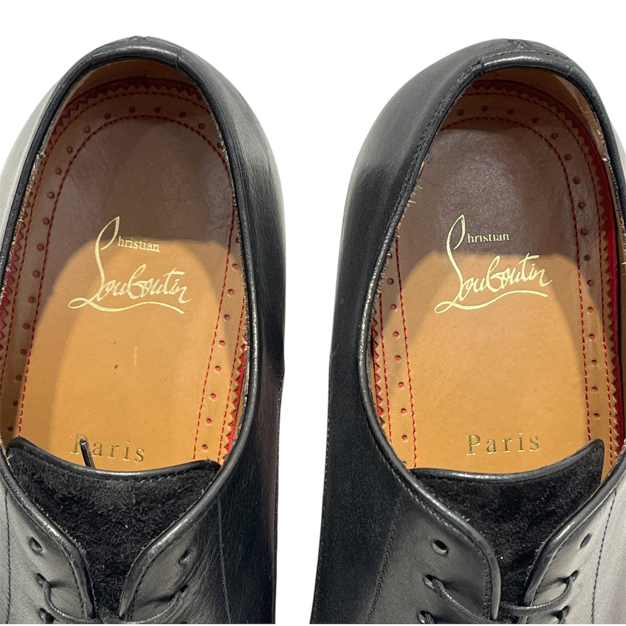 Christian Louboutin/Loafers/US 7.5/Leather/BLK/TOP DAVIOL SUEDE/LEATHER view 4