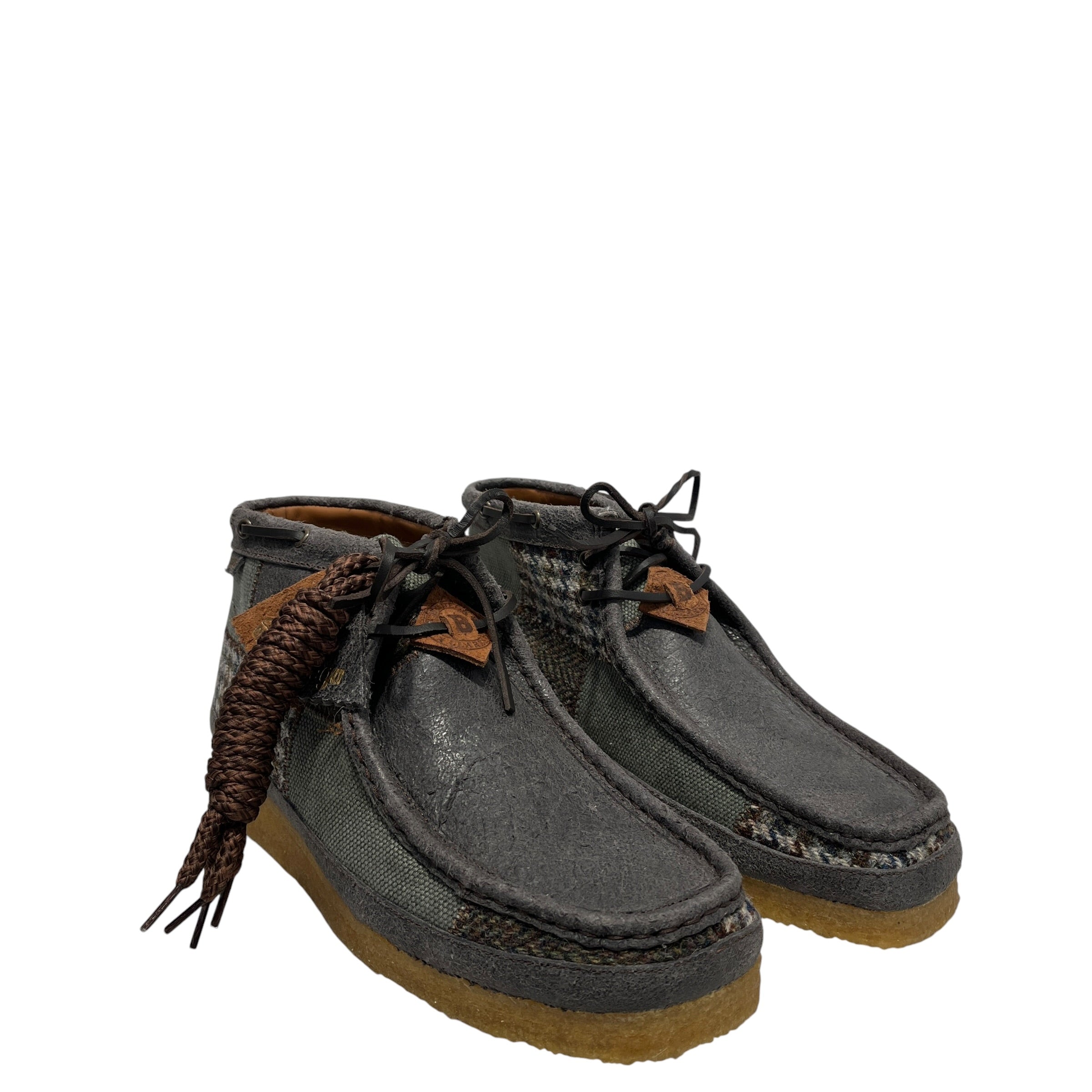 BODEGA/Clarks/Hi-Sneakers/US 9/All Over Print/Leather/BRW/Wallabee 3.0 Patchwork Ntheast view 1