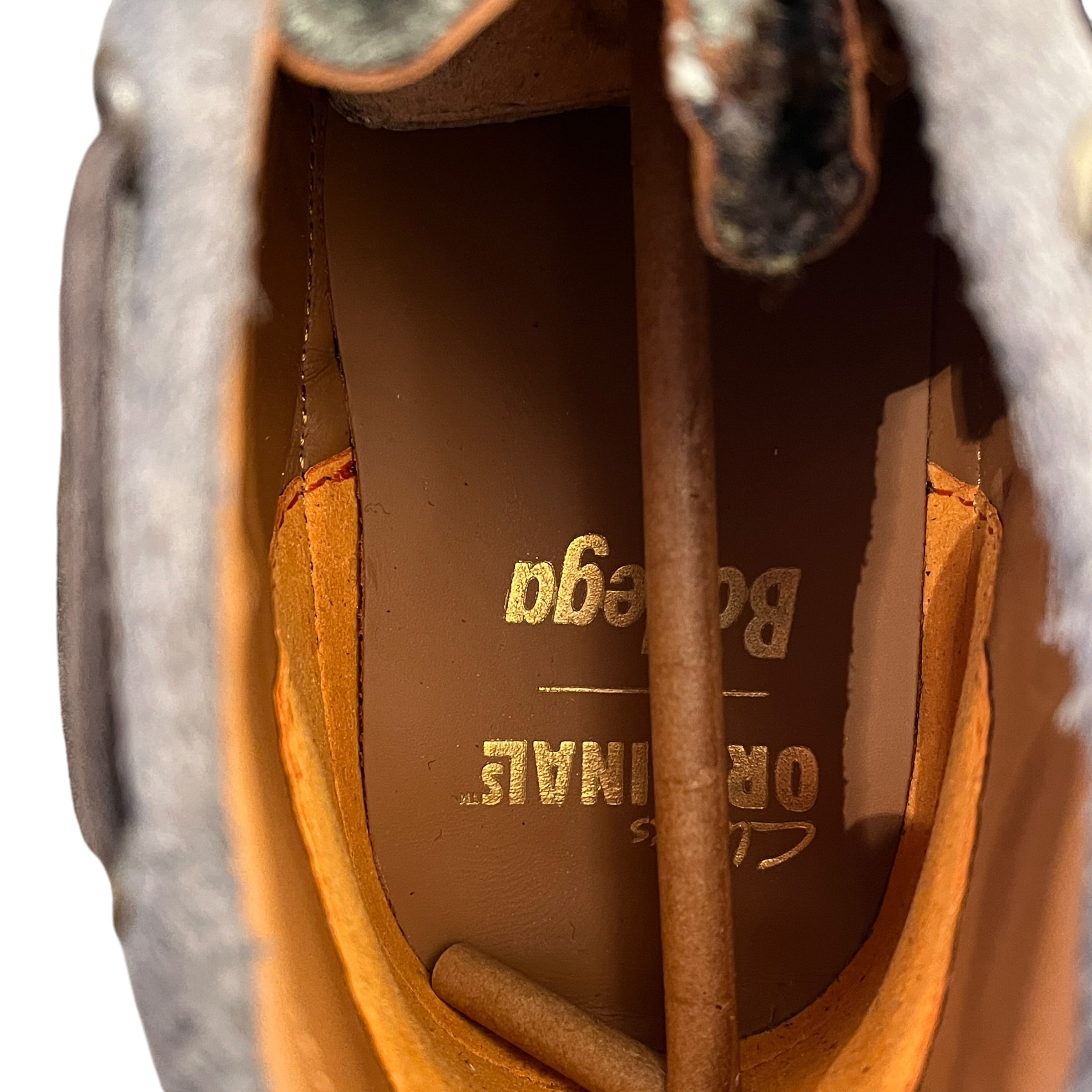 BODEGA/Clarks/Hi-Sneakers/US 9/All Over Print/Leather/BRW/Wallabee 3.0 Patchwork Ntheast view 3