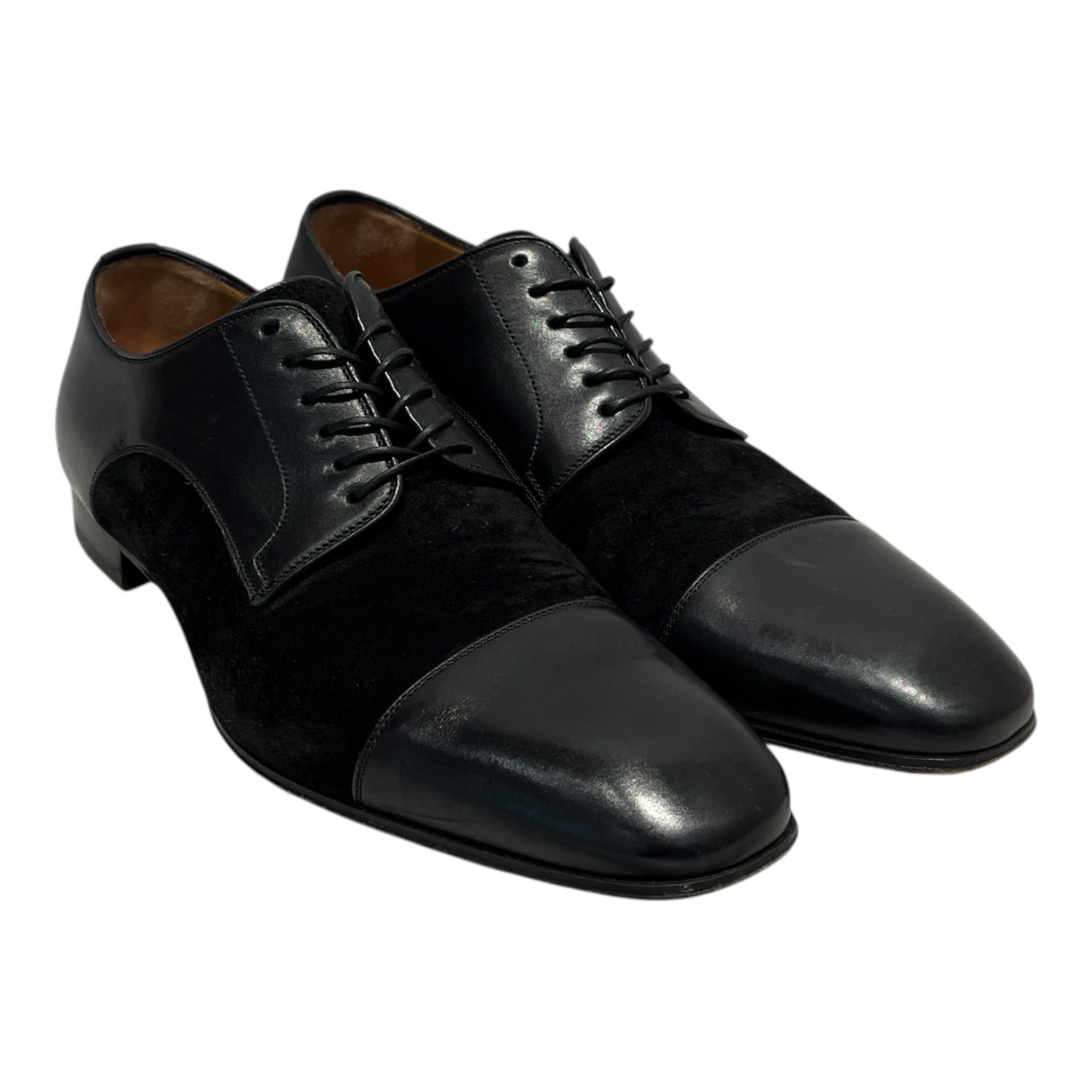 Christian Louboutin/Loafers/US 7.5/Leather/BLK/TOP DAVIOL SUEDE/LEATHER view 1