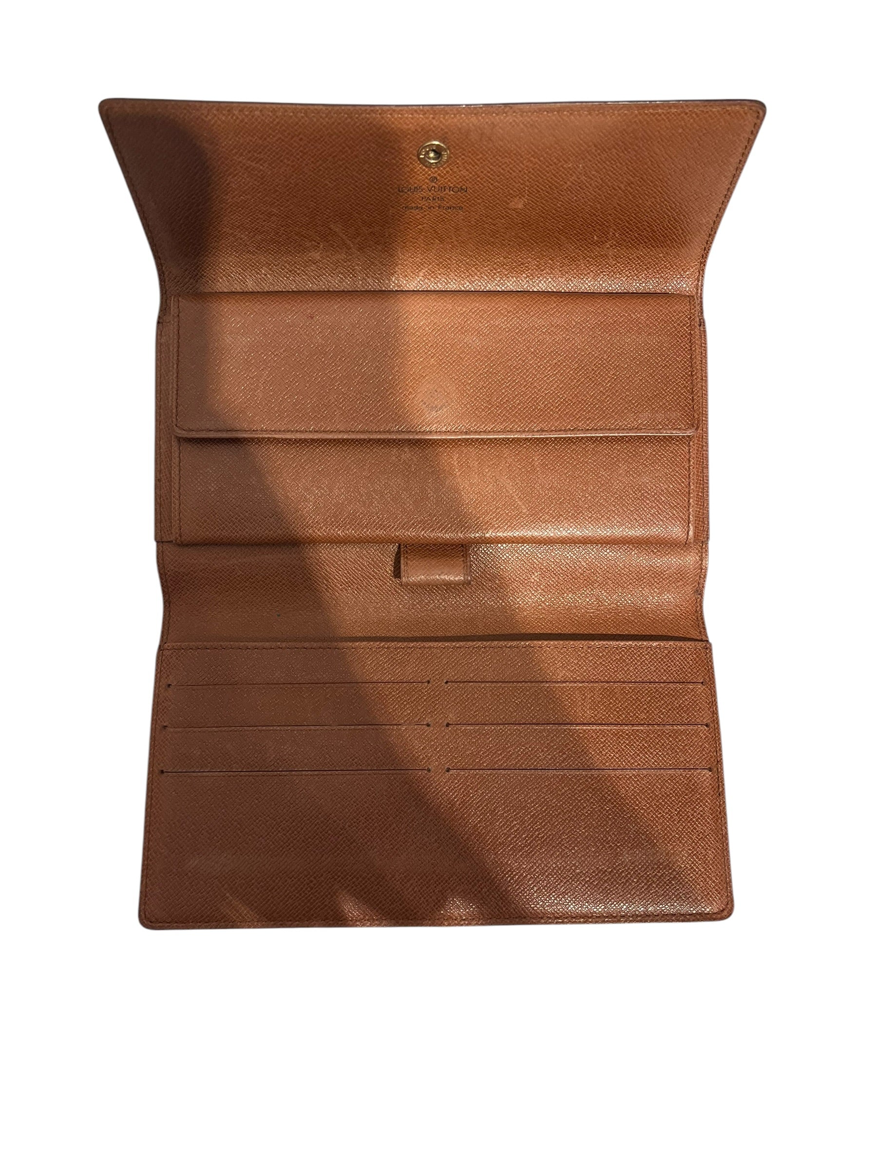 LOUIS VUITTON/Long Wallet/Monogram/Leather/BRW/SARAH LONG WALLET view 3