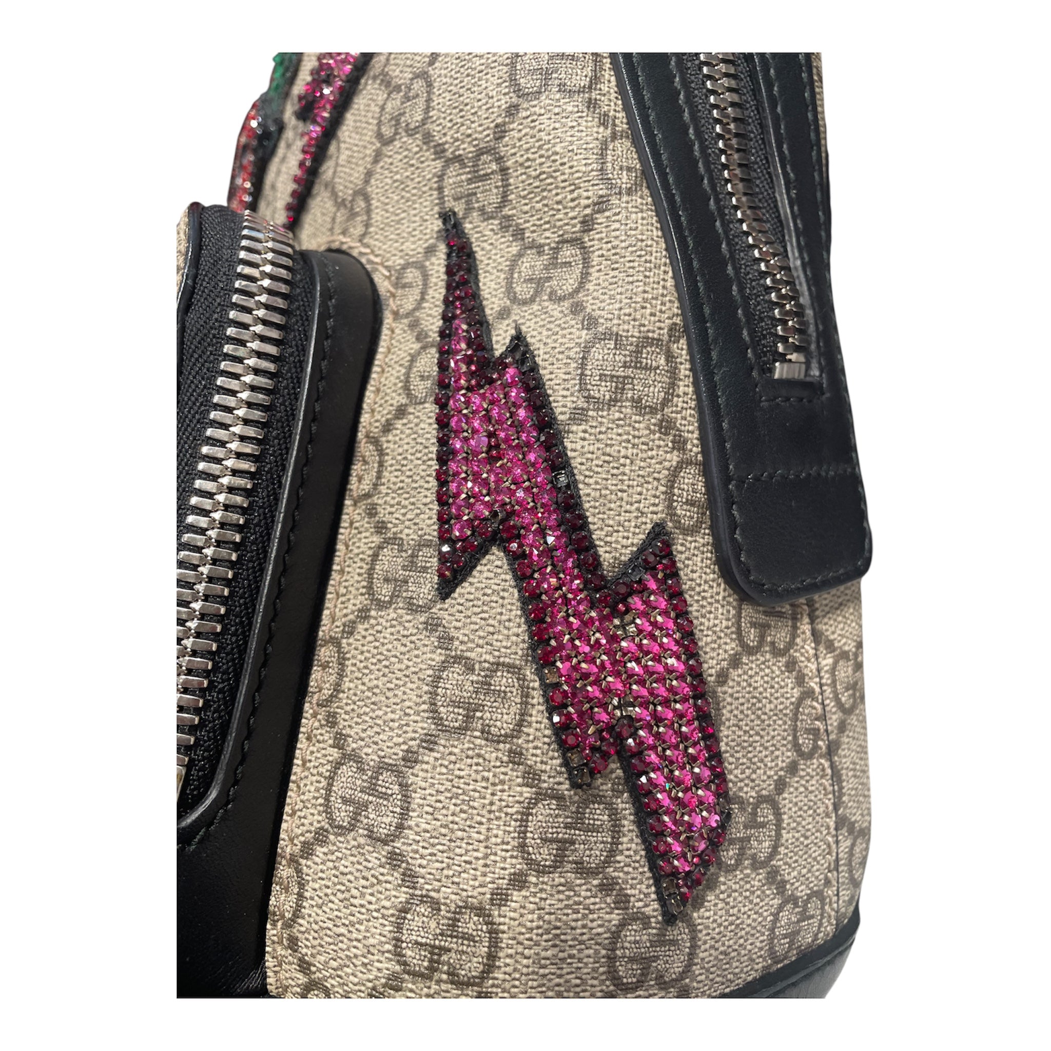 GUCCI/Backpack/Monogram/Leather/KHK/SUPREME BEADED SKY view 8