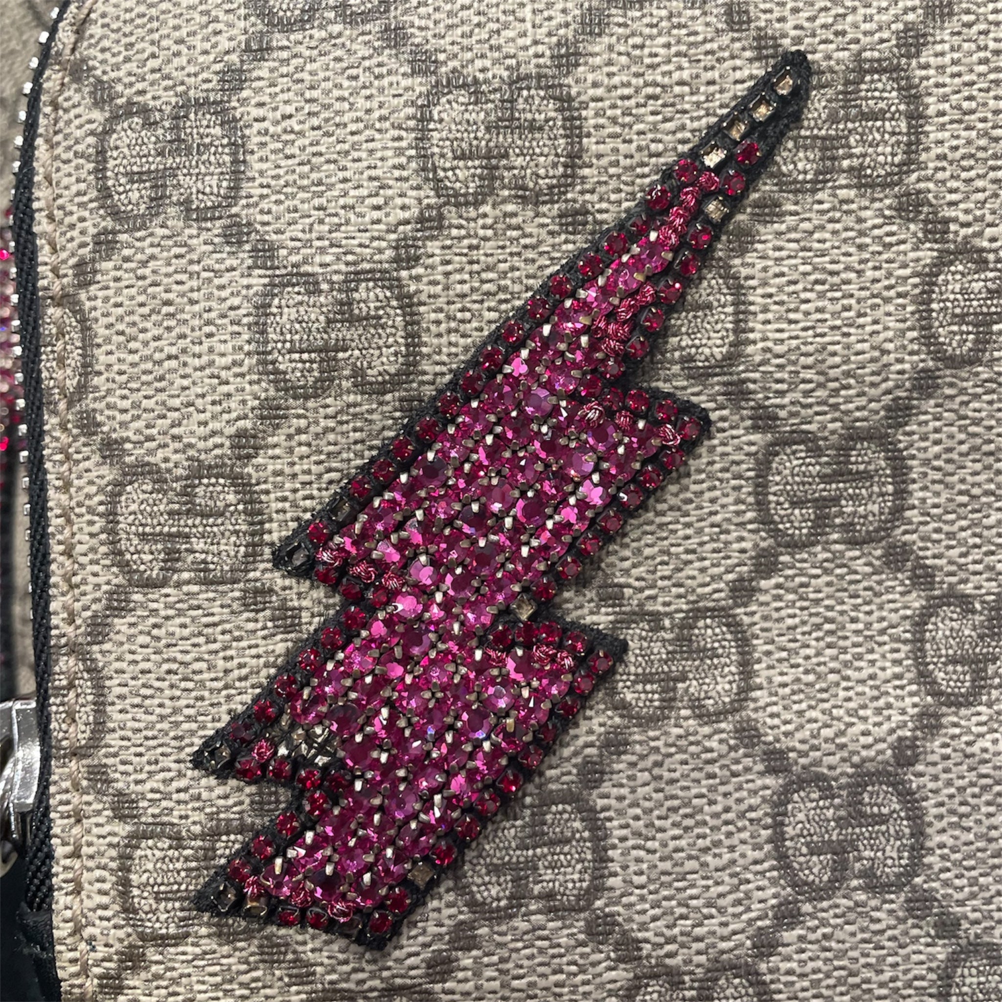 GUCCI/Backpack/Monogram/Leather/KHK/SUPREME BEADED SKY view 12