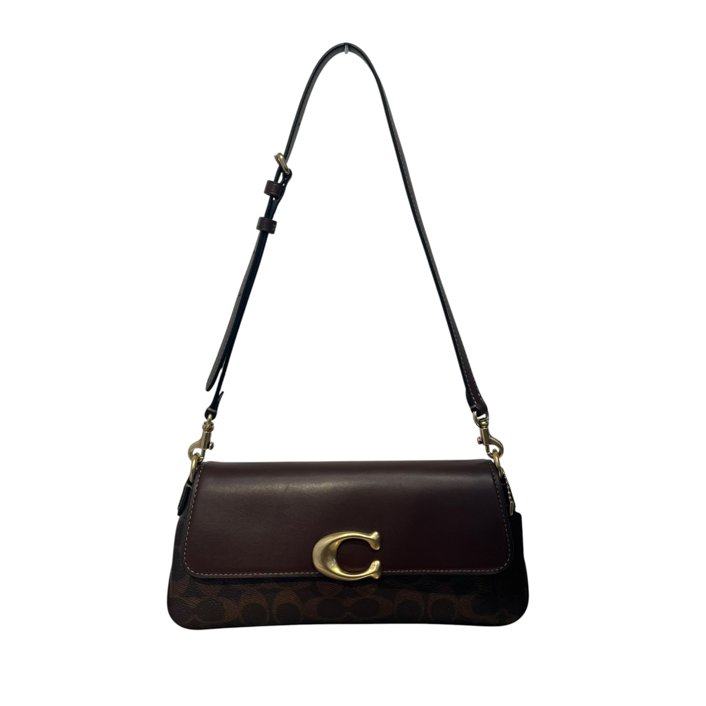 COACH/Clutch Bag/Monogram/Leather/BRW/JET SHOULDER BAG BROWN view 1