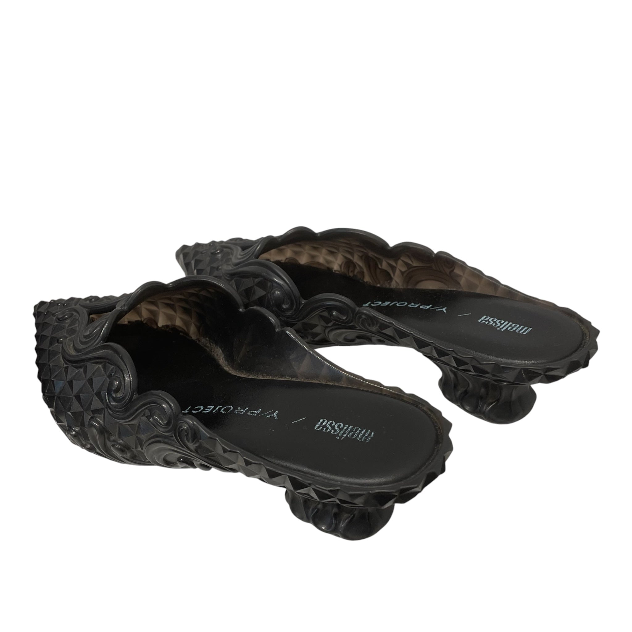 melissa/Y/PROJECT/Heels/US 7/Leather/BLK/COURT HEELED MULES view 2