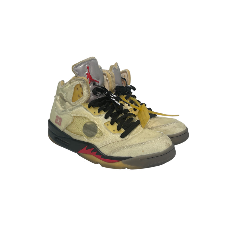 OFF-WHITE/NIKE/Hi-Sneakers/US 9/CRM/Jordan 5 x Off-White &