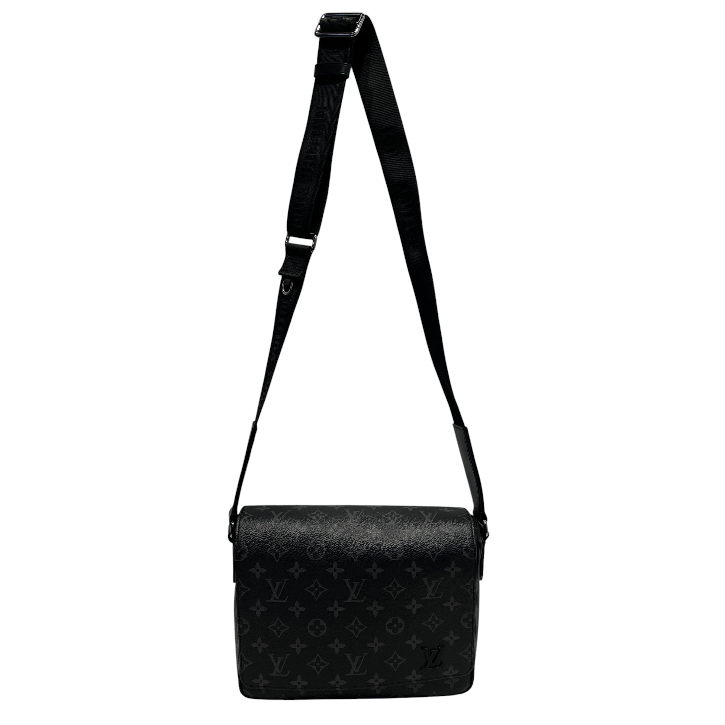 LOUIS VUITTON/Cross Body Bag/Monogram/Leather/BLK/District PM Eclipse Messenger view 1