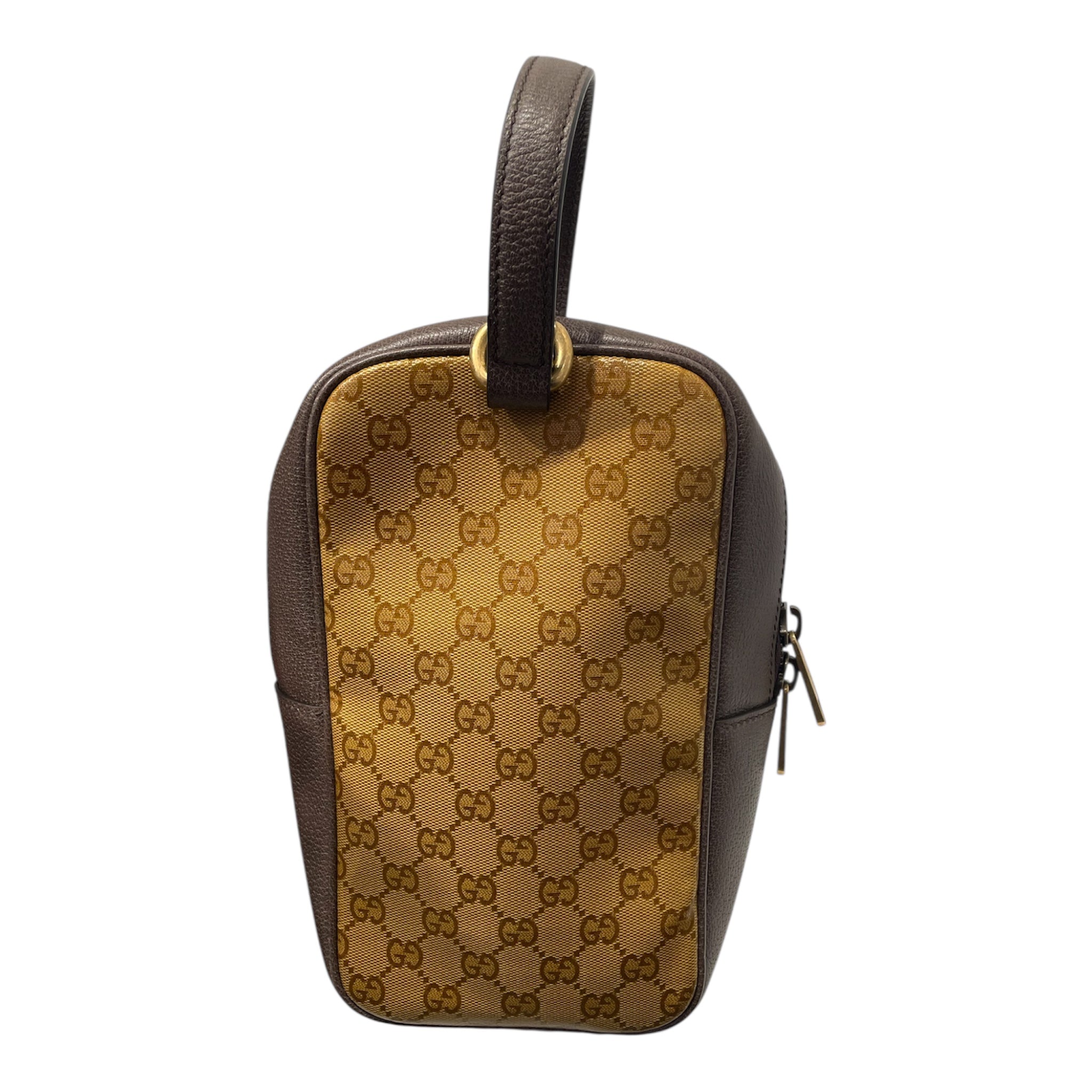 GUCCI/Pouch/Monogram/Leather/GLD/adidas collab monogram view 2