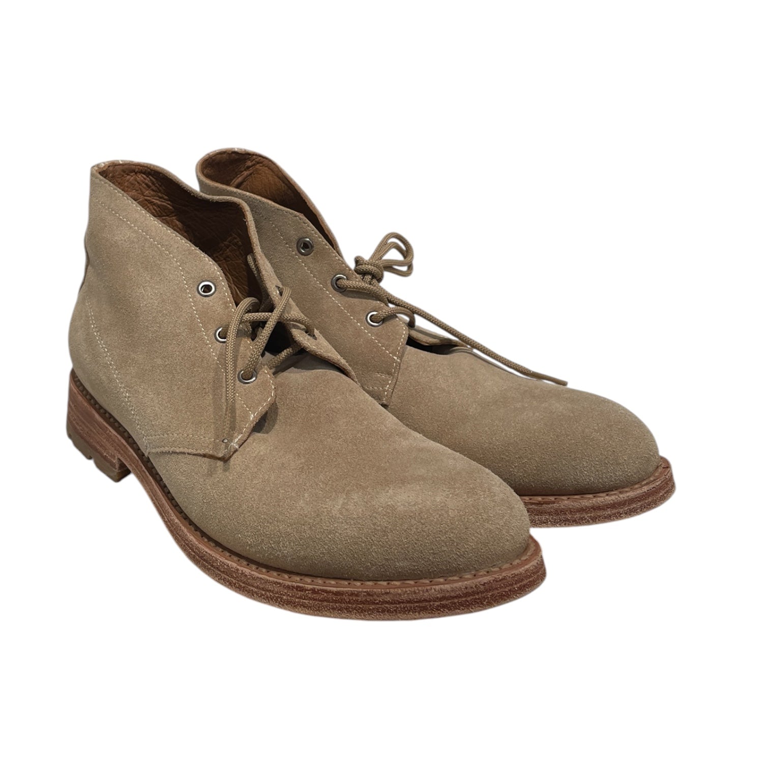 FRYE/Lace Up Boots/US 8.5/Suede/BEG/Bowery Chukka Boots view 1