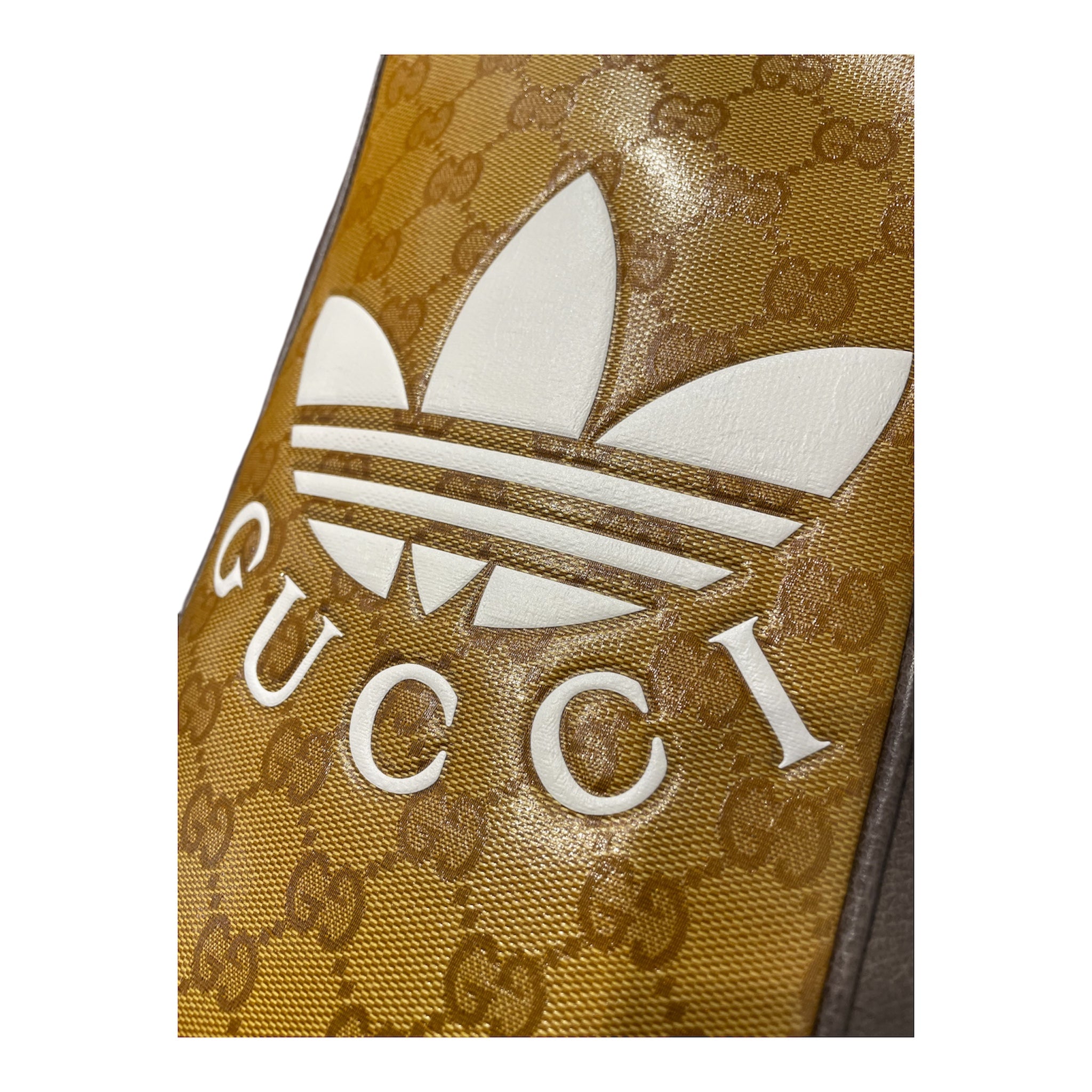 GUCCI/Pouch/Monogram/Leather/GLD/adidas collab monogram view 6