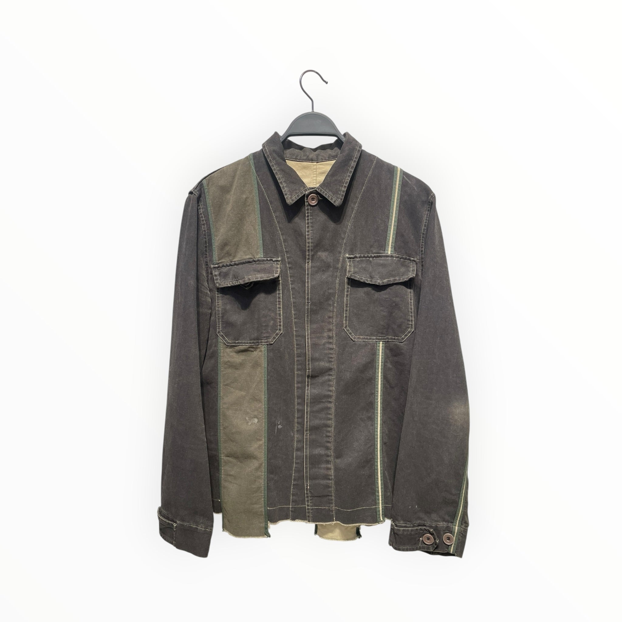 GRIFFIN/LS Shirt/L/Cotton/BRW/Green Bias Tape view 1