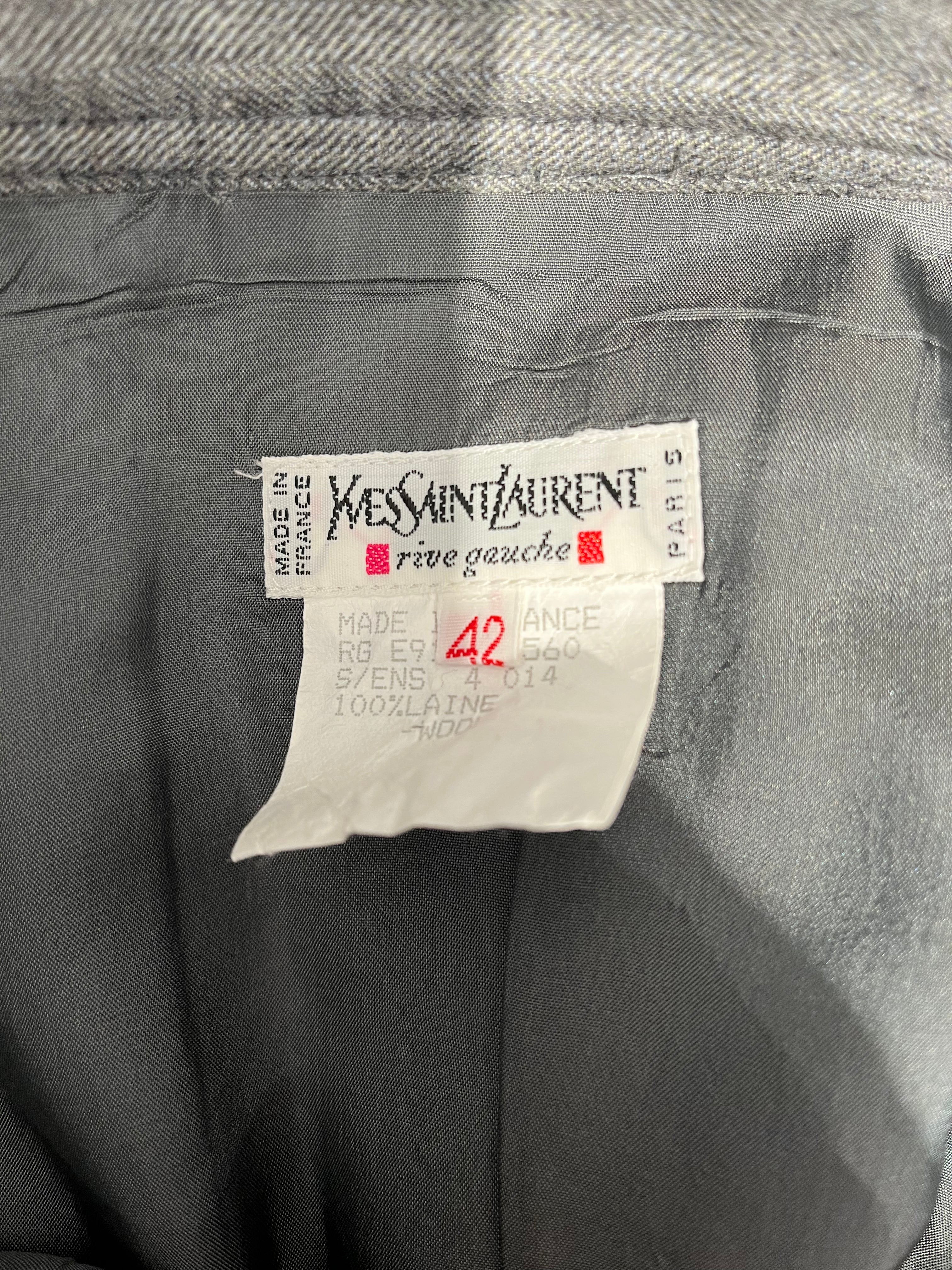 YVES SAINT LAURENT/Skirt/M/Cotton/GRY/vintage view 3