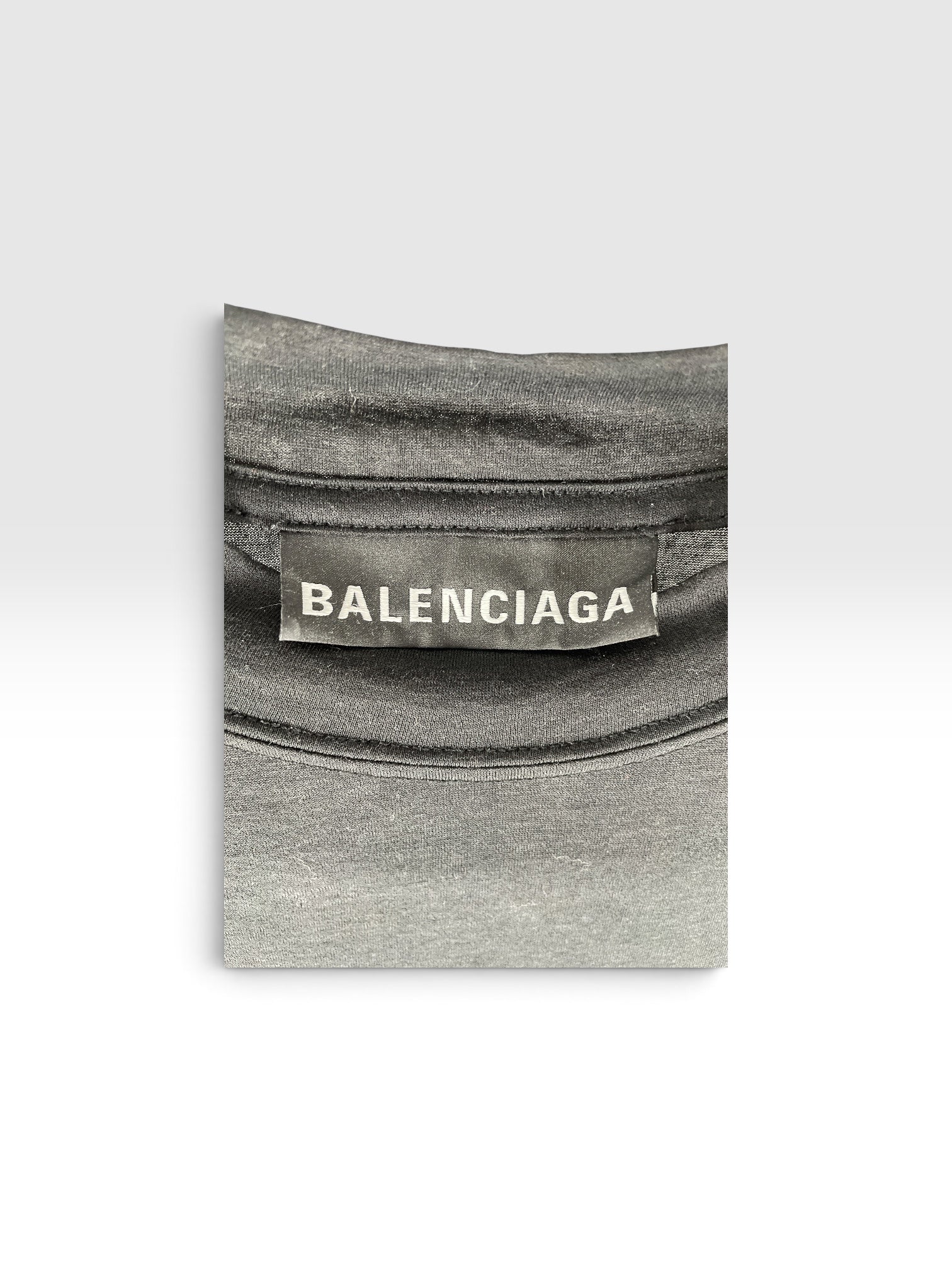 BALENCIAGA/LS T-Shirt/XS/Cotton/BLK/PLAIN BLACK SEMI SHEER LS view 2