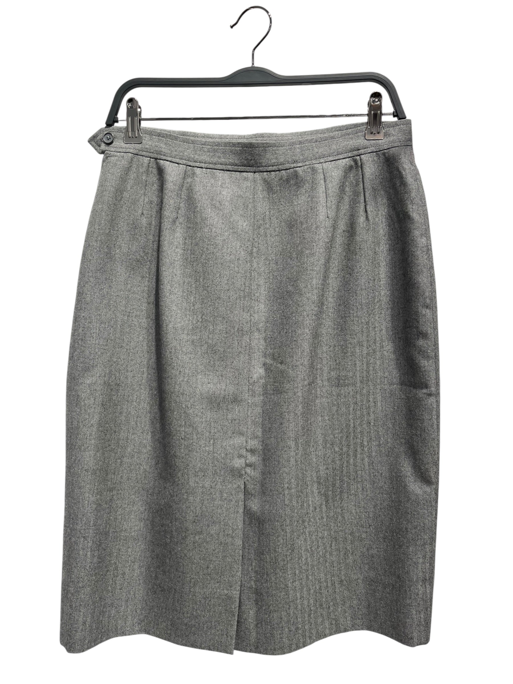 YVES SAINT LAURENT/Skirt/M/Cotton/GRY/vintage view 2