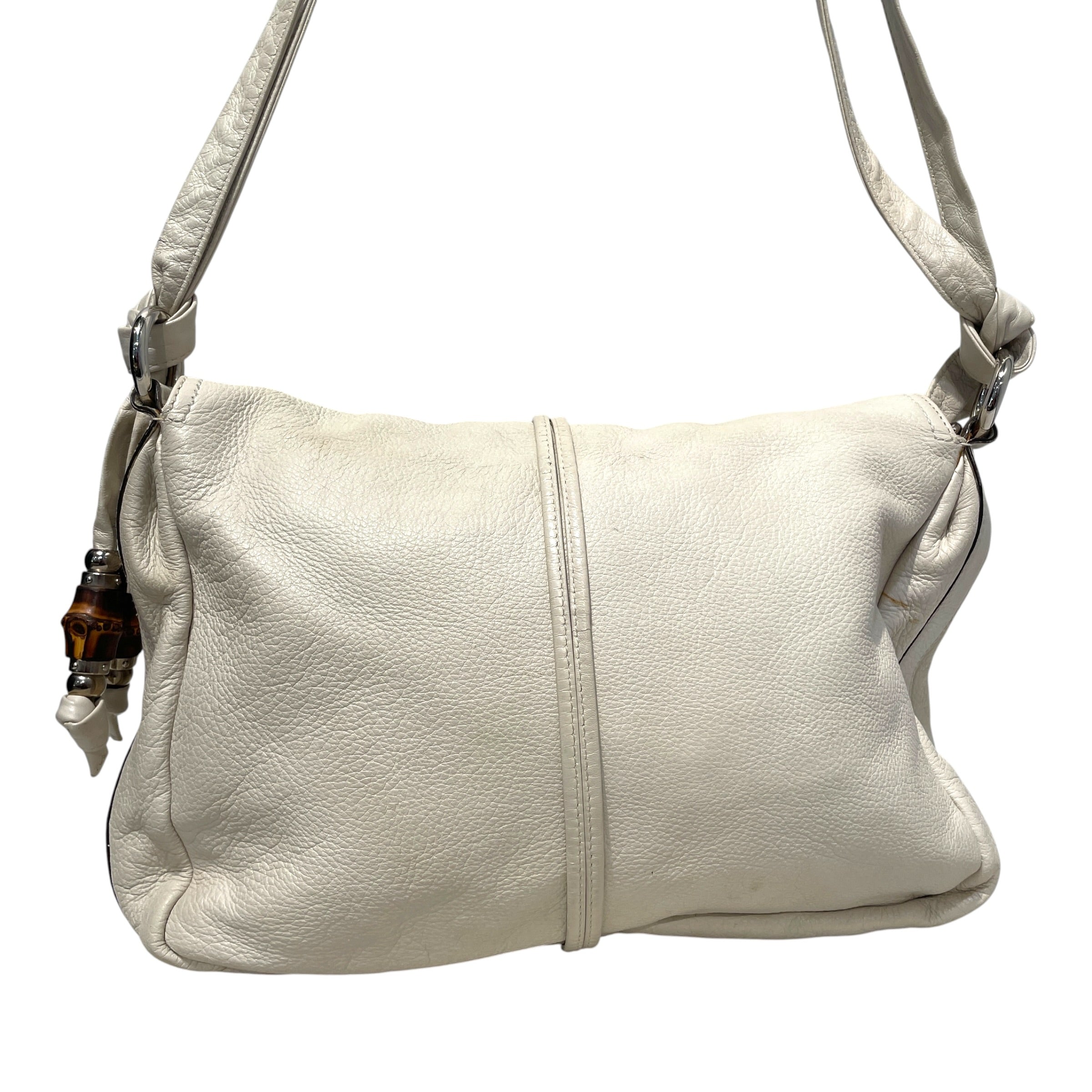 GUCCI/Cross Body Bag/Leather/CRM/Croisette Bamboo Jungle Bag view 5