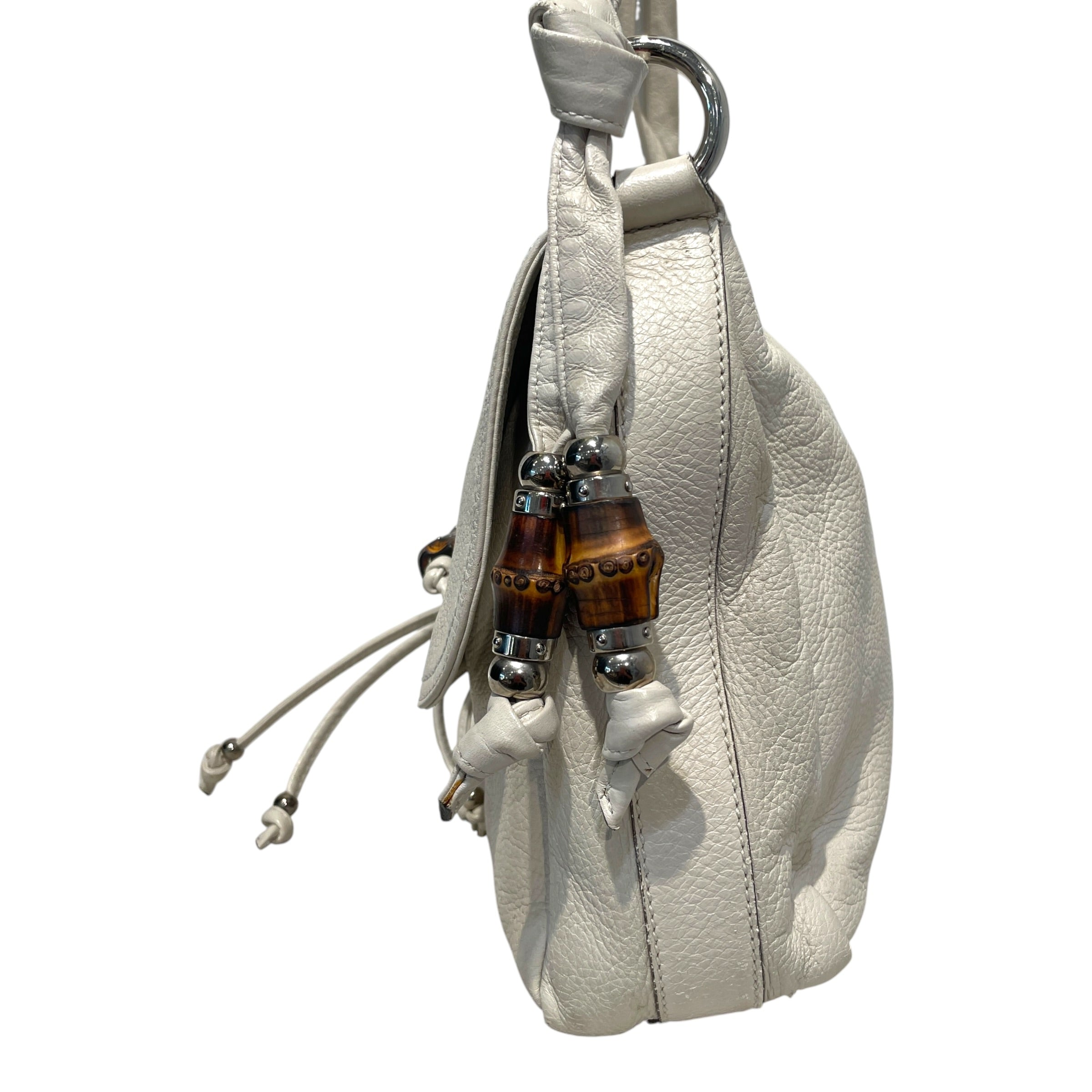 GUCCI/Cross Body Bag/Leather/CRM/Croisette Bamboo Jungle Bag view 6