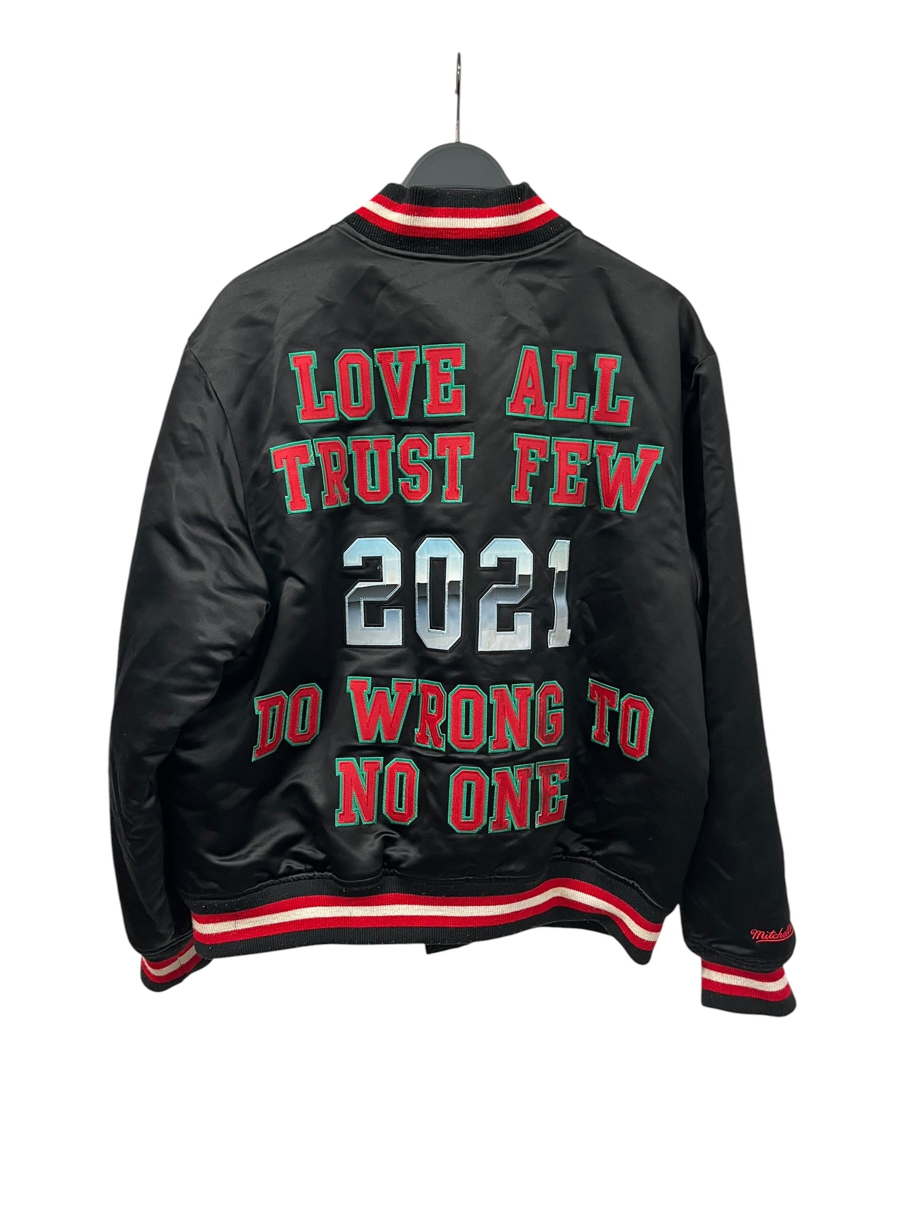 Supreme/mitchell&ness/Jacket/L/Polyester/BLK/LOVE ALL TRUST FEW view 2