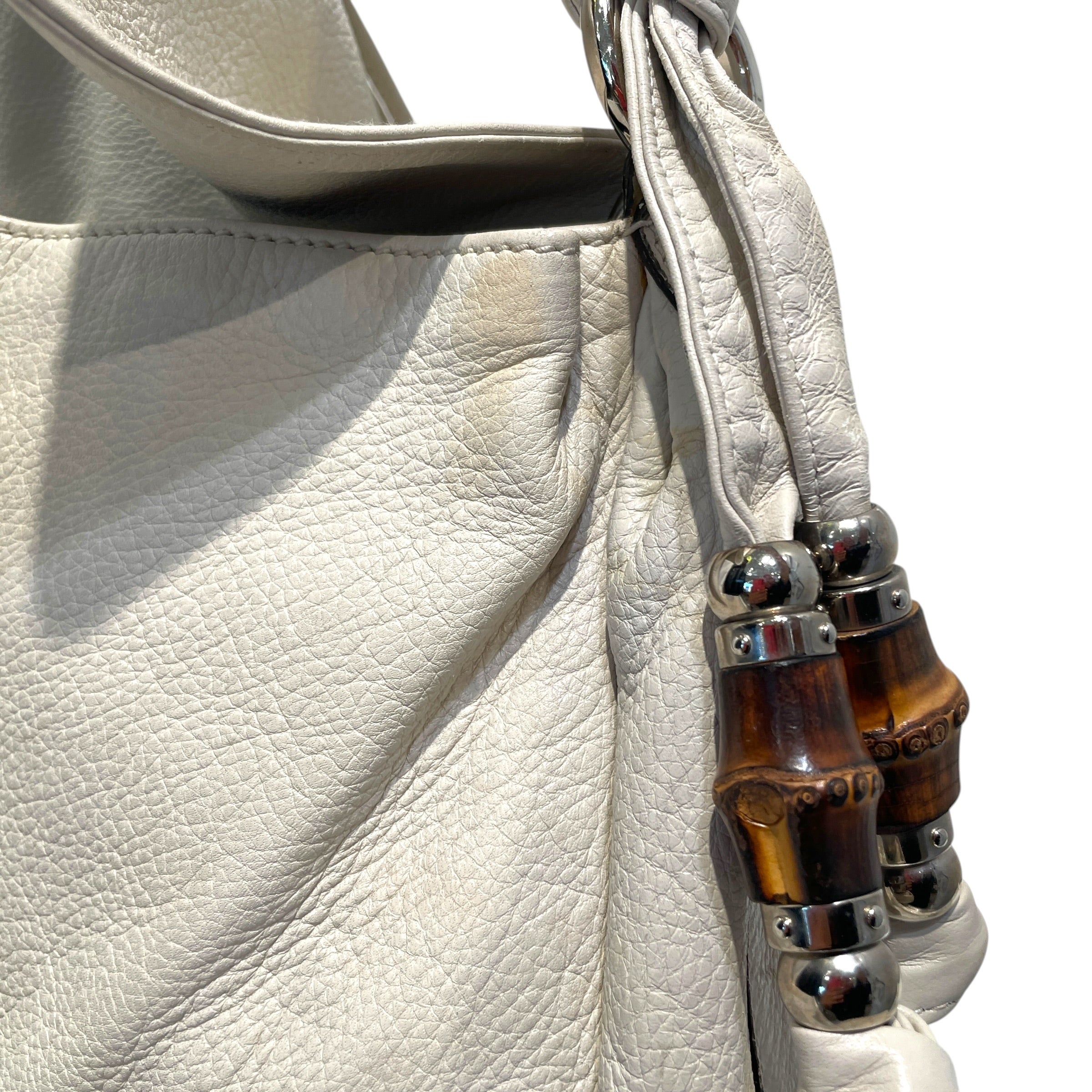 GUCCI/Cross Body Bag/Leather/CRM/Croisette Bamboo Jungle Bag view 7