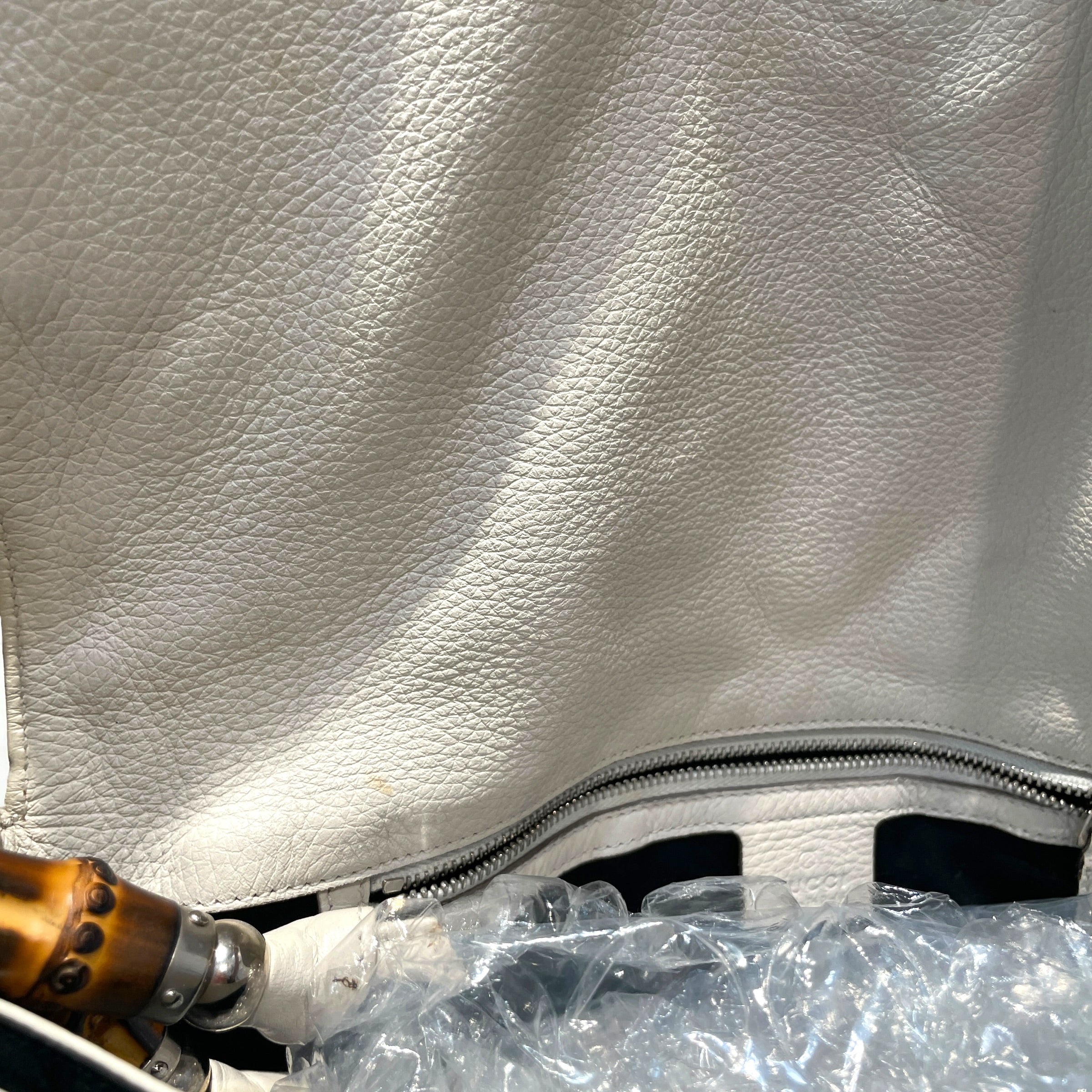 GUCCI/Cross Body Bag/Leather/CRM/Croisette Bamboo Jungle Bag view 8