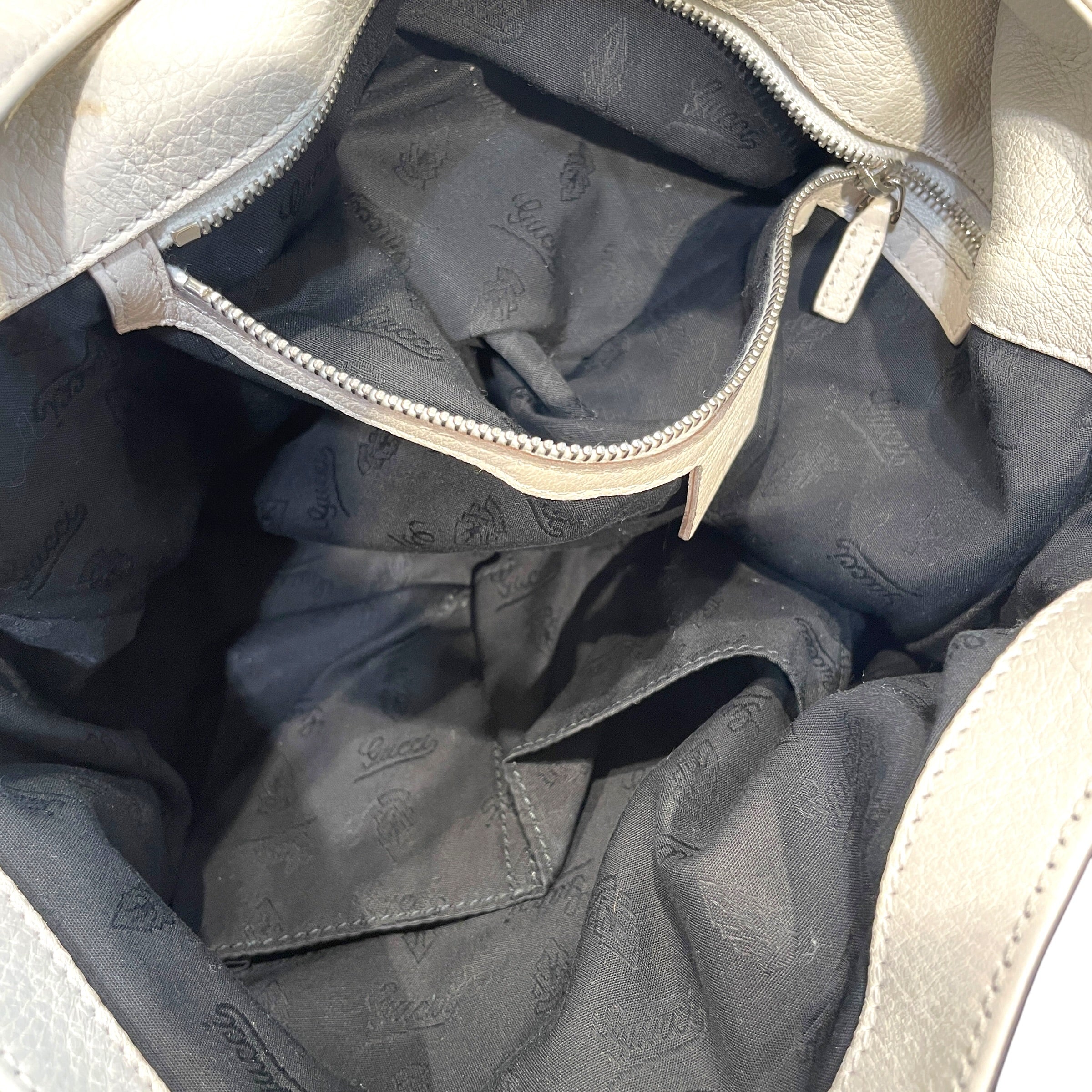 GUCCI/Cross Body Bag/Leather/CRM/Croisette Bamboo Jungle Bag view 9