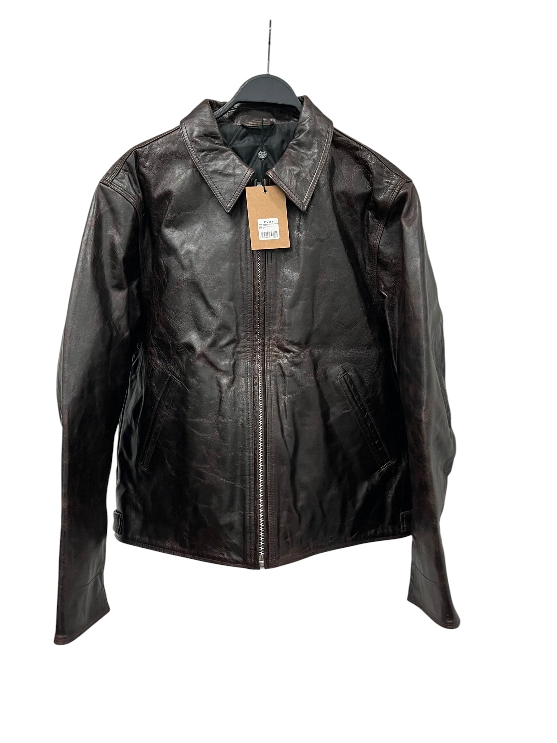 STUSSY/Leather Jkt/L/Leather/BRW/GARAGE JACKET view 1
