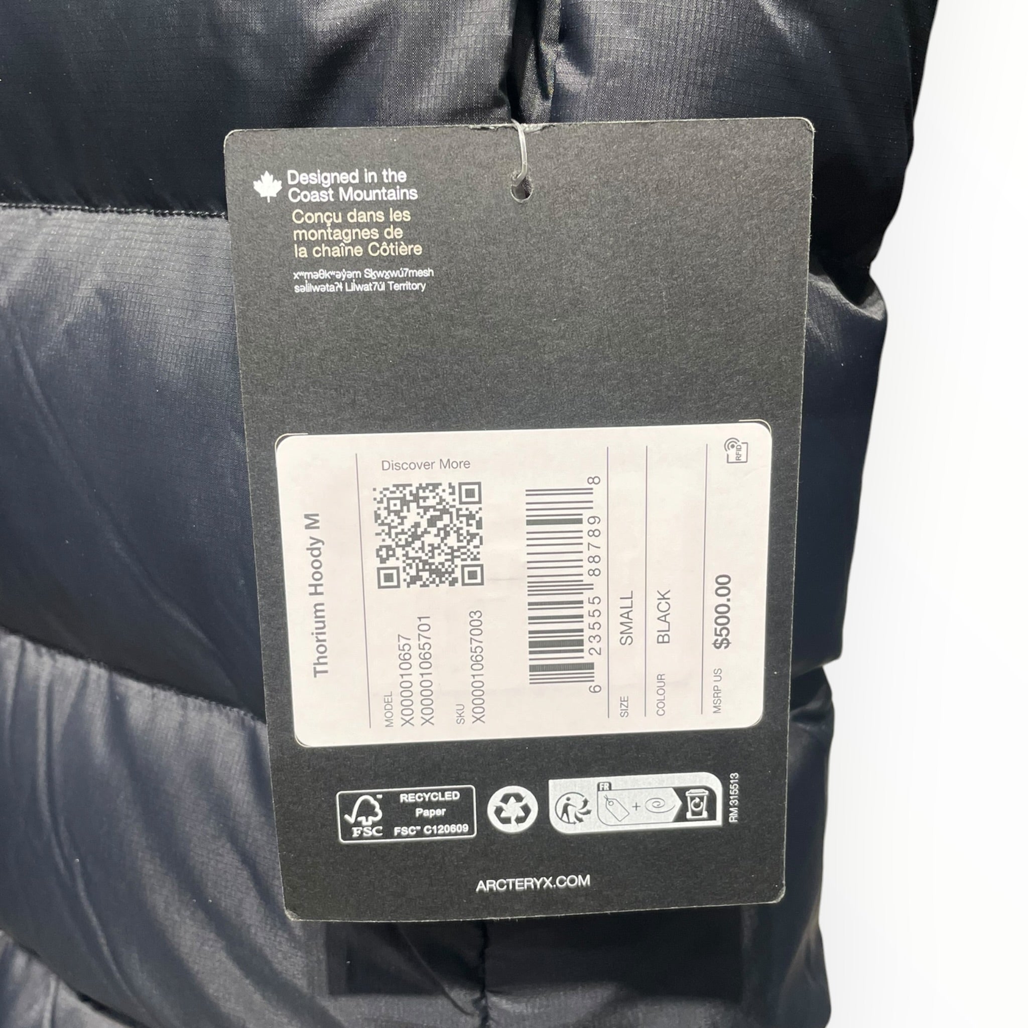 ARC'TERYX/Puffer Jkt/S/Nylon/BLK/ view 3