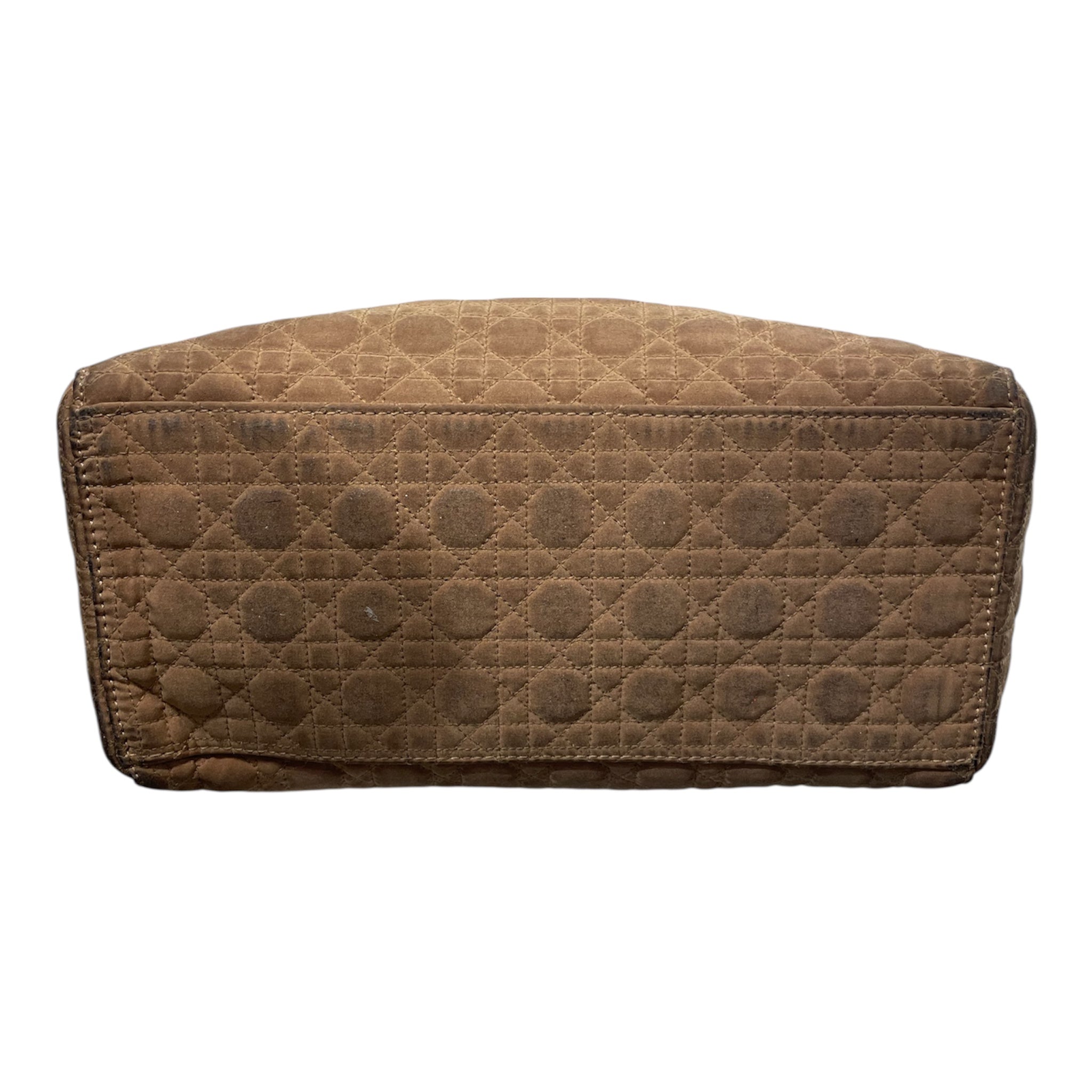Christian Dior/Hand Bag/Nylon/KHK/LADY DIOR MEDIUM view 3