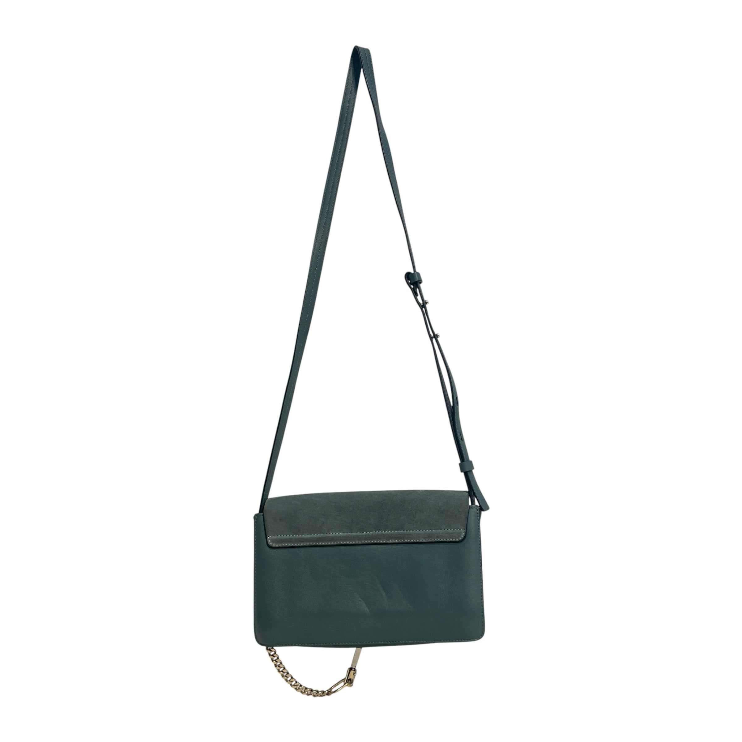 Chloe/Cross Body Bag/Suede/BLU/'Faye' Metallic Chain Ring view 3