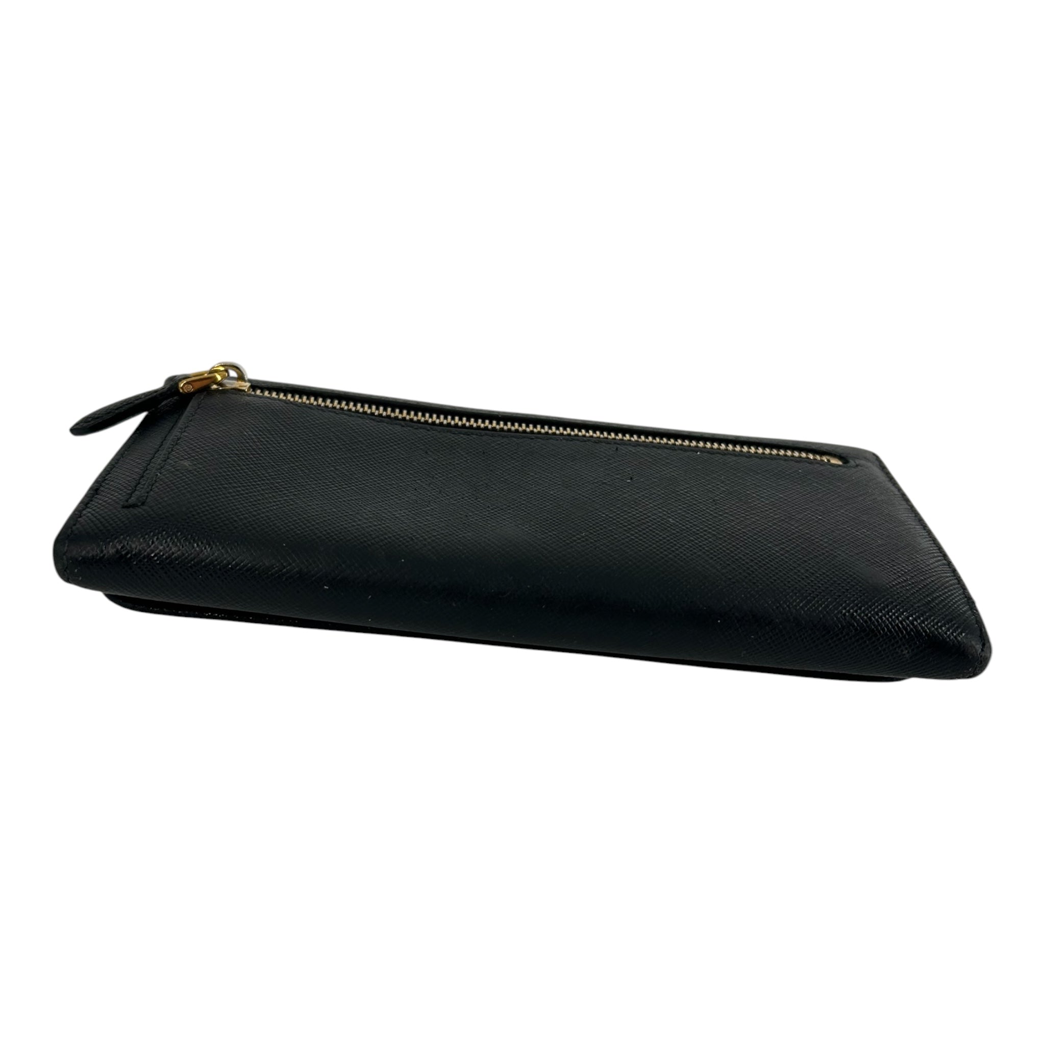 PRADA/Long Wallet/Leather/BLK/L's/HIBISCUS SAFFAINO LONG WALLET view 3