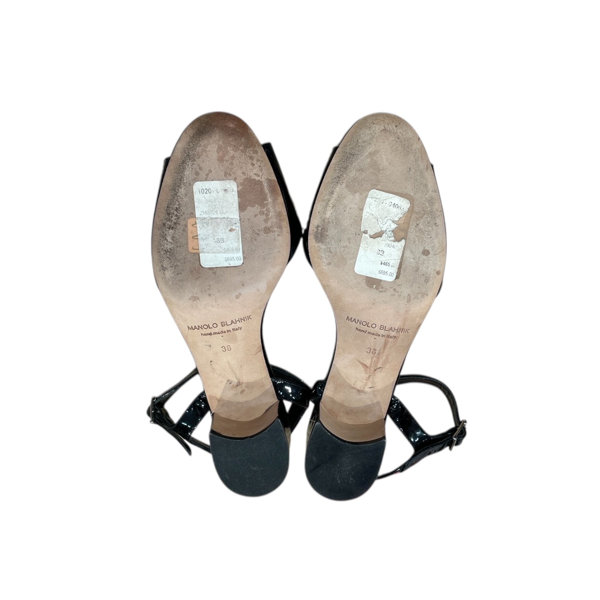 MANOLO BLAHNIK/Sandals/US 7/Leather/BLK/manolo blahnik view 4