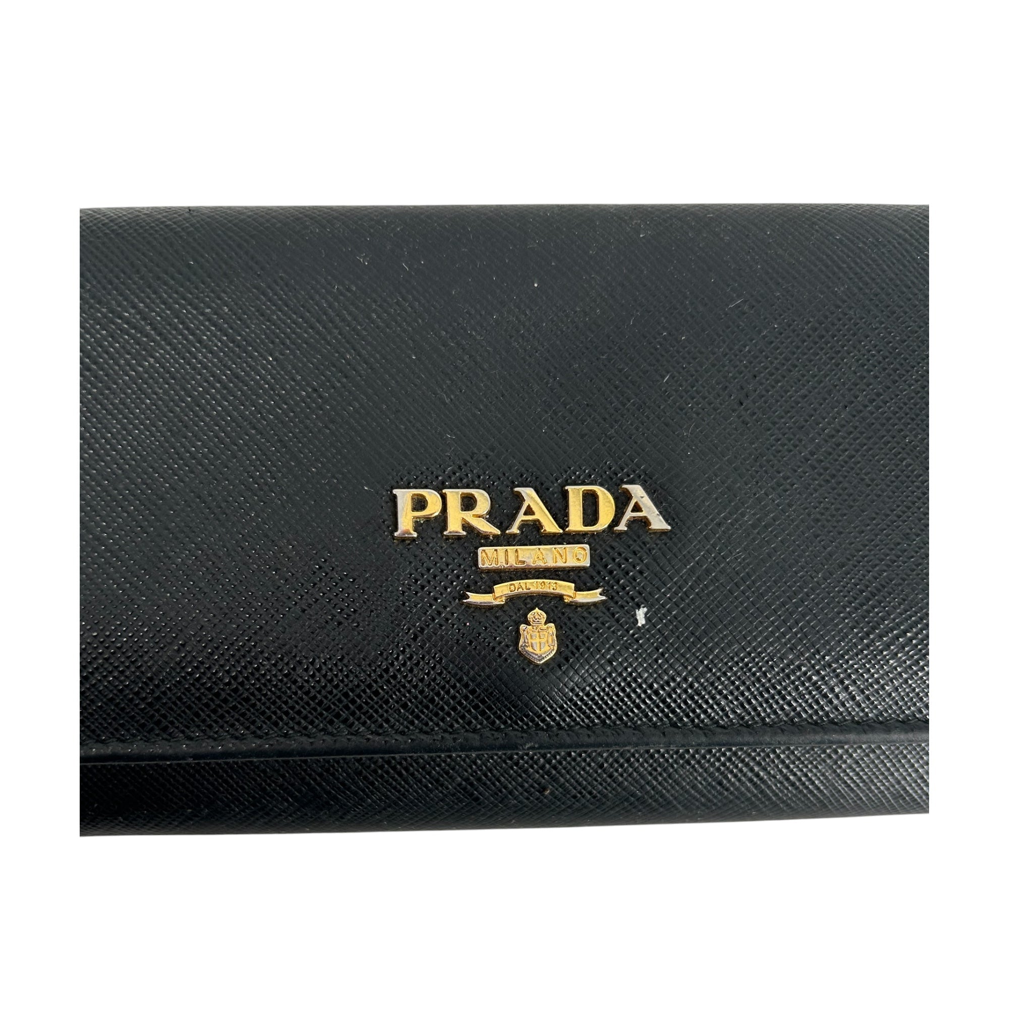 PRADA/Long Wallet/Leather/BLK/L's/HIBISCUS SAFFAINO LONG WALLET view 5