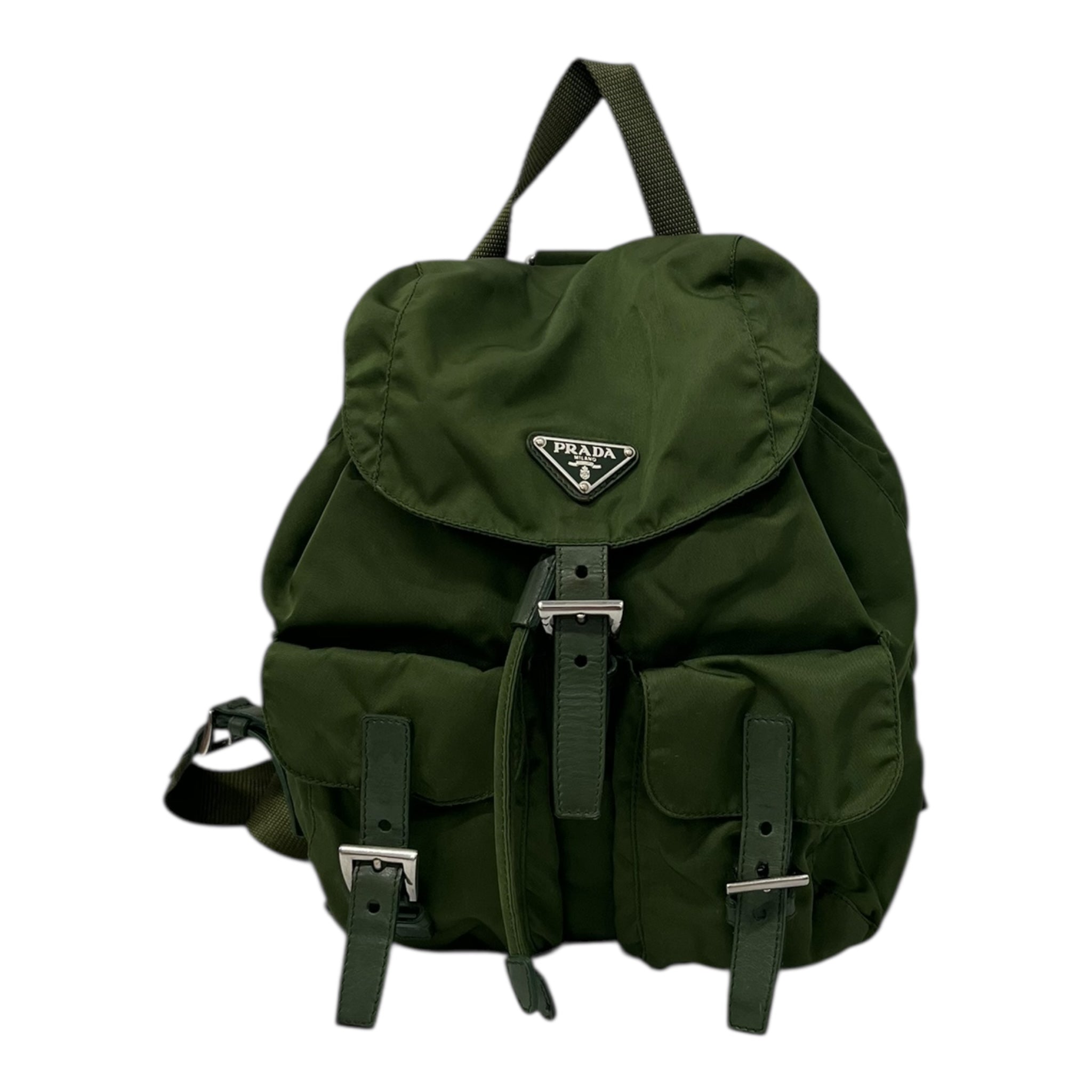 PRADA/Backpack/Nylon/GRN/104/MULTIPOCKET/SILVER HARDWAR view 1