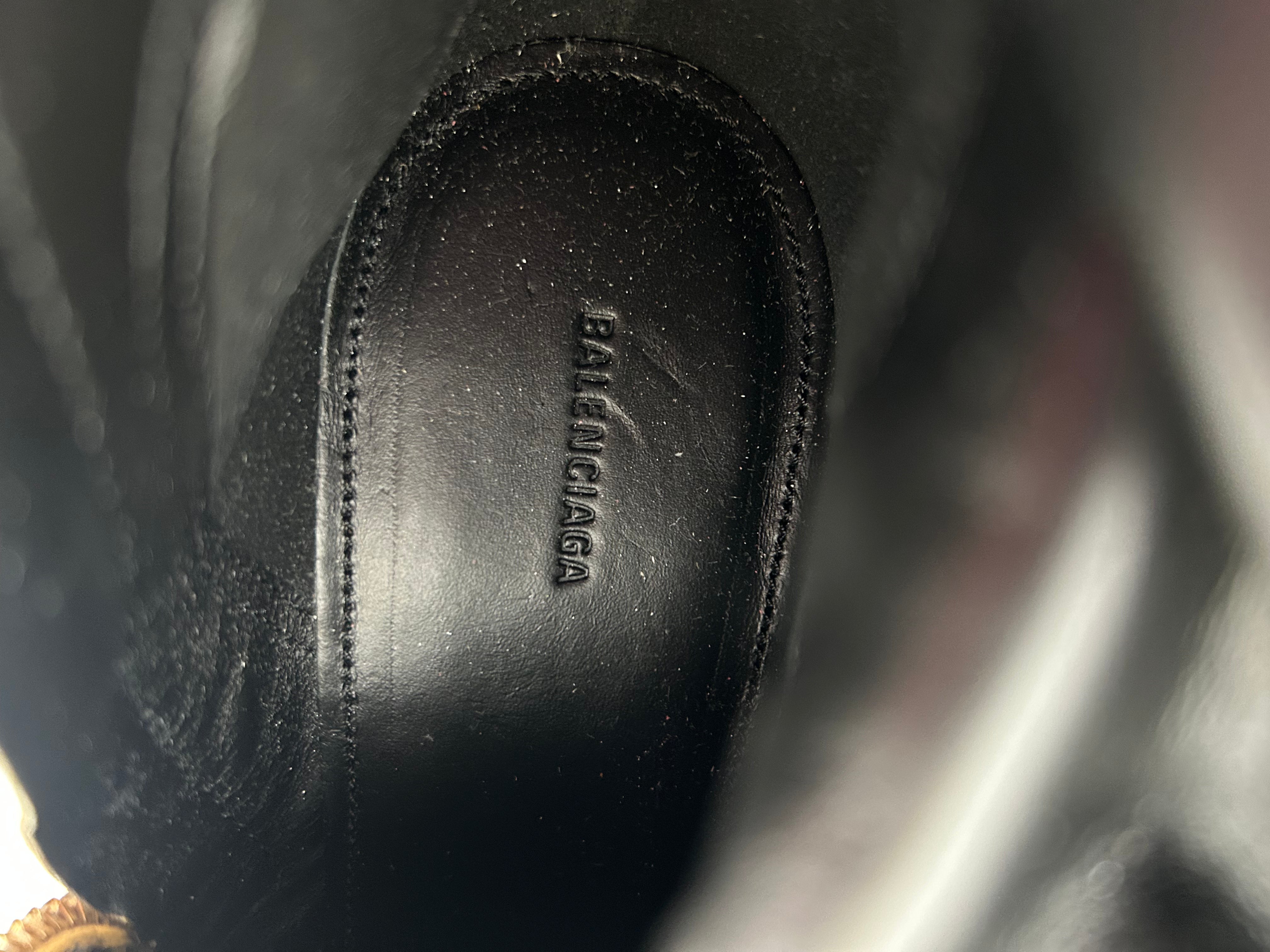 BALENCIAGA/Long Boots/EU 39.5/Leather/GLD/CAGOLE MOTO BOOTS KNEE HIGH view 3