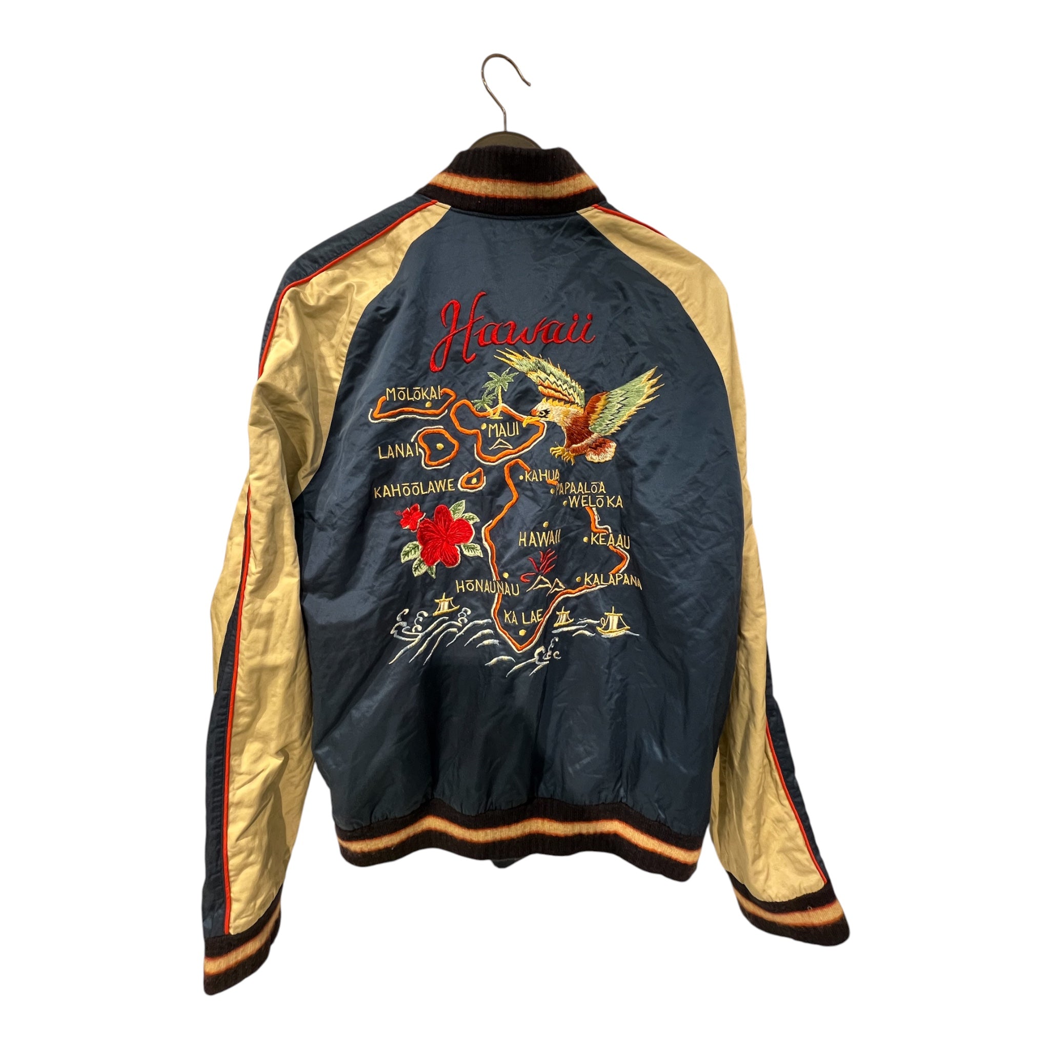 POLO RALPH LAUREN/Souvenir Jkt/XL/Polyester/BLU/Graphic/VINTAGE/HAWAII TIGER view 2