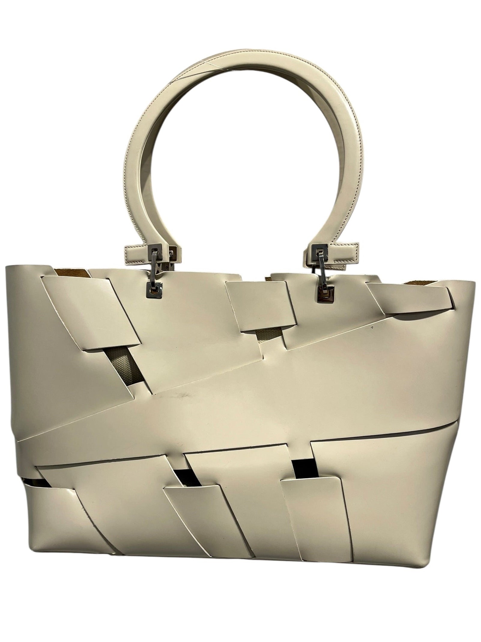 Salvatore Ferragamo/Hand Bag/Leather/CRM/Leather Woven view 1