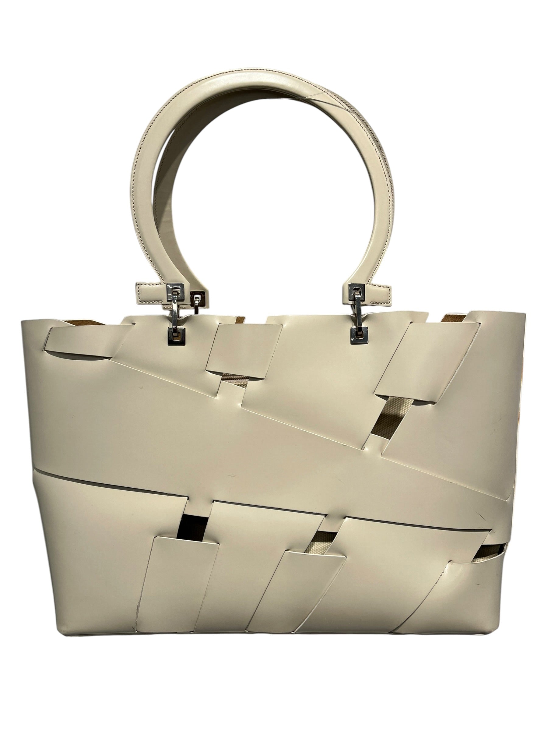 Salvatore Ferragamo/Hand Bag/Leather/CRM/Leather Woven view 2