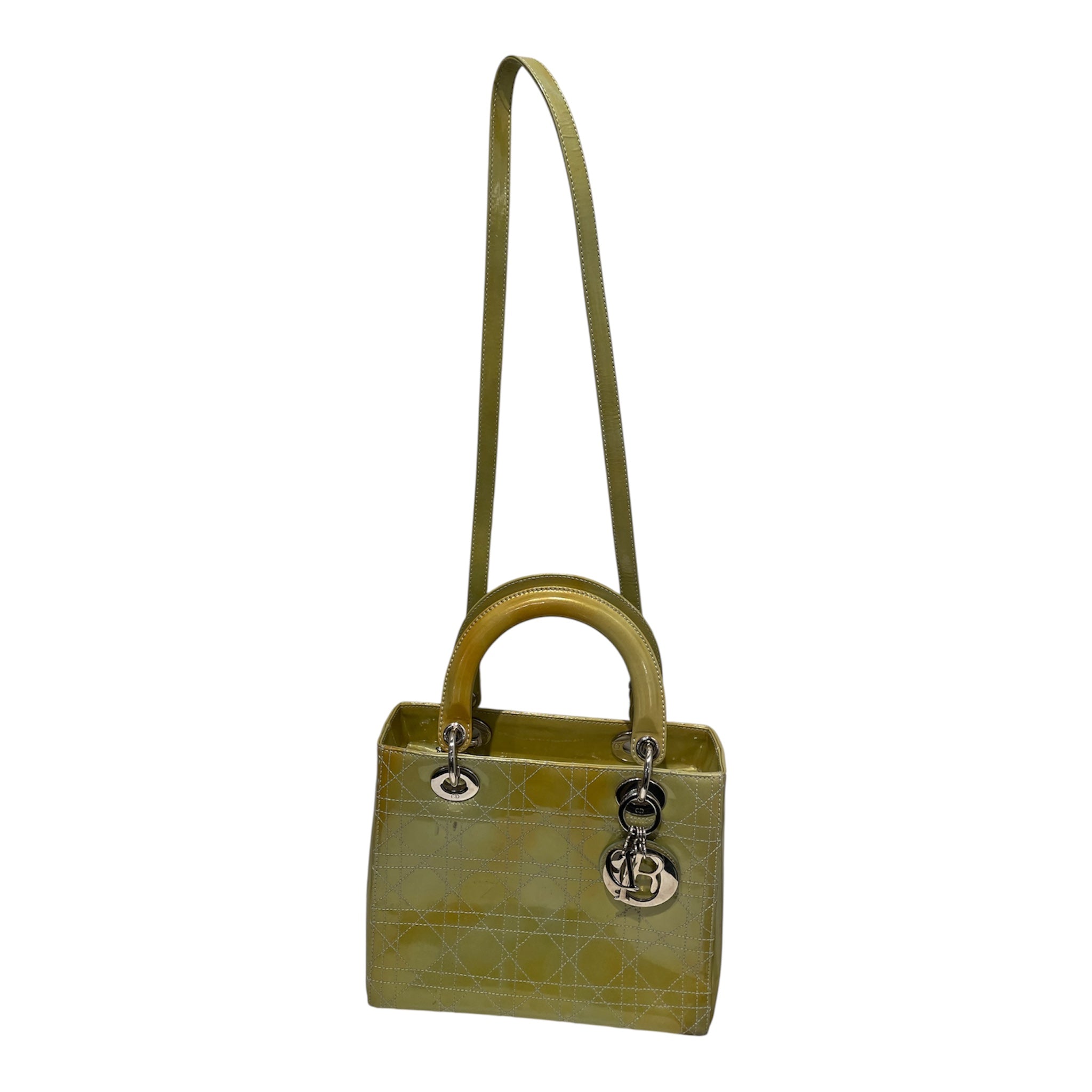 Christian Dior/Hand Bag/Leather/GRN/CANNAGE LADY VINTAGE view 1