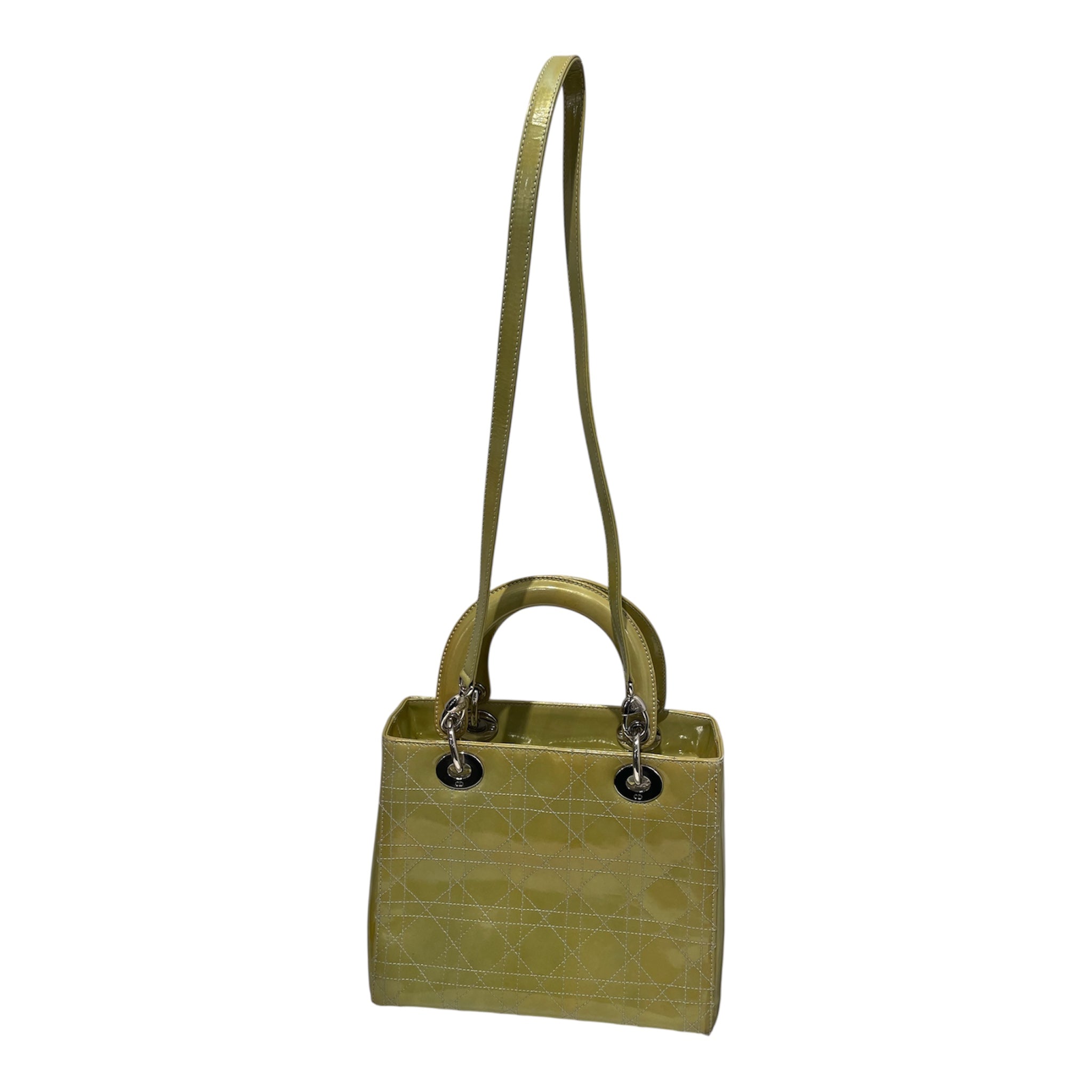 Christian Dior/Hand Bag/Leather/GRN/CANNAGE LADY VINTAGE view 2