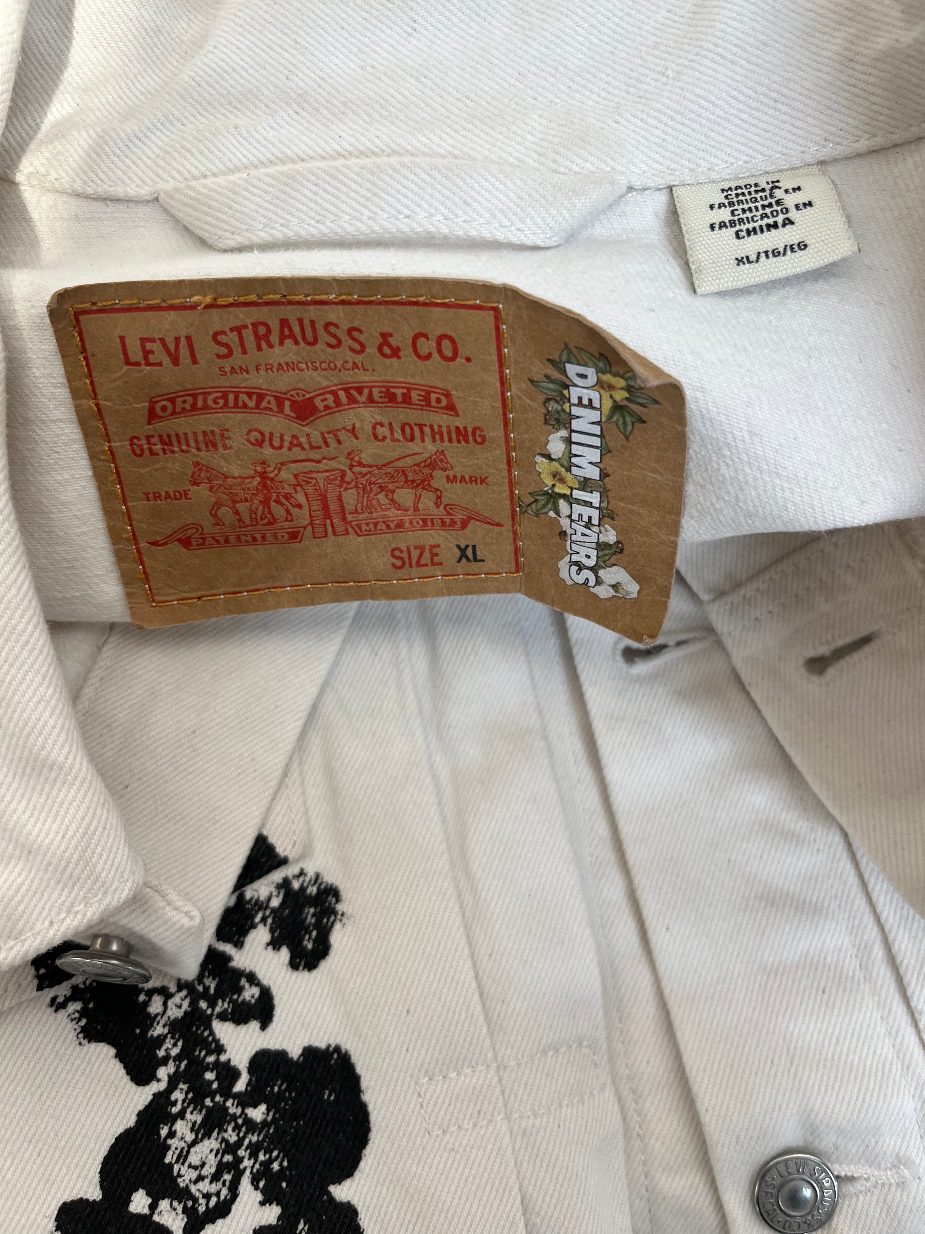 Levi's/DENIM TEARS/Denim Jkt/XL/Denim/WHT/All Over Print/ view 4