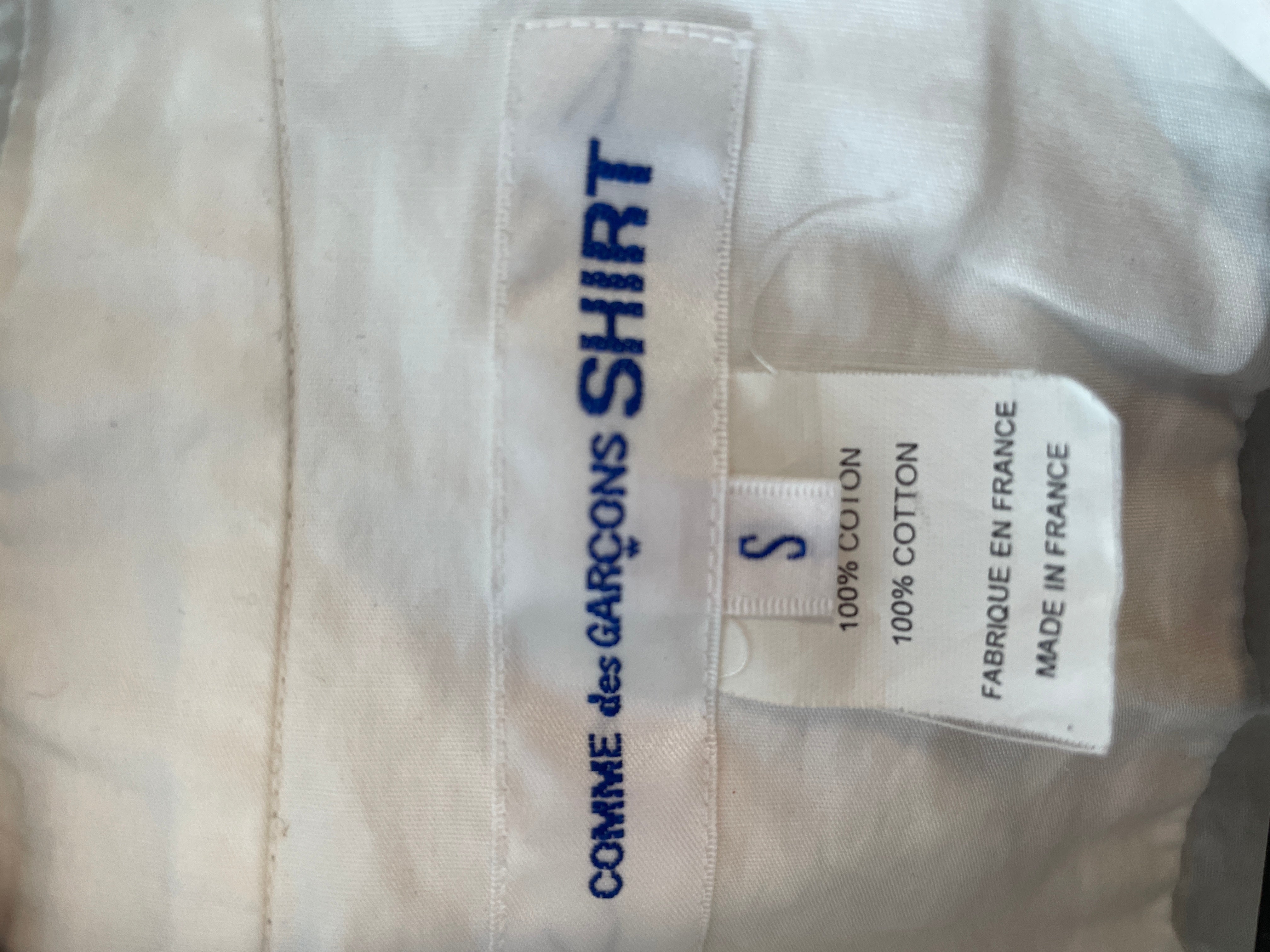 COMME des GARCONS SHIRT/Shirt/S/Cotton/WHT/CUT OUT SHIRT view 3