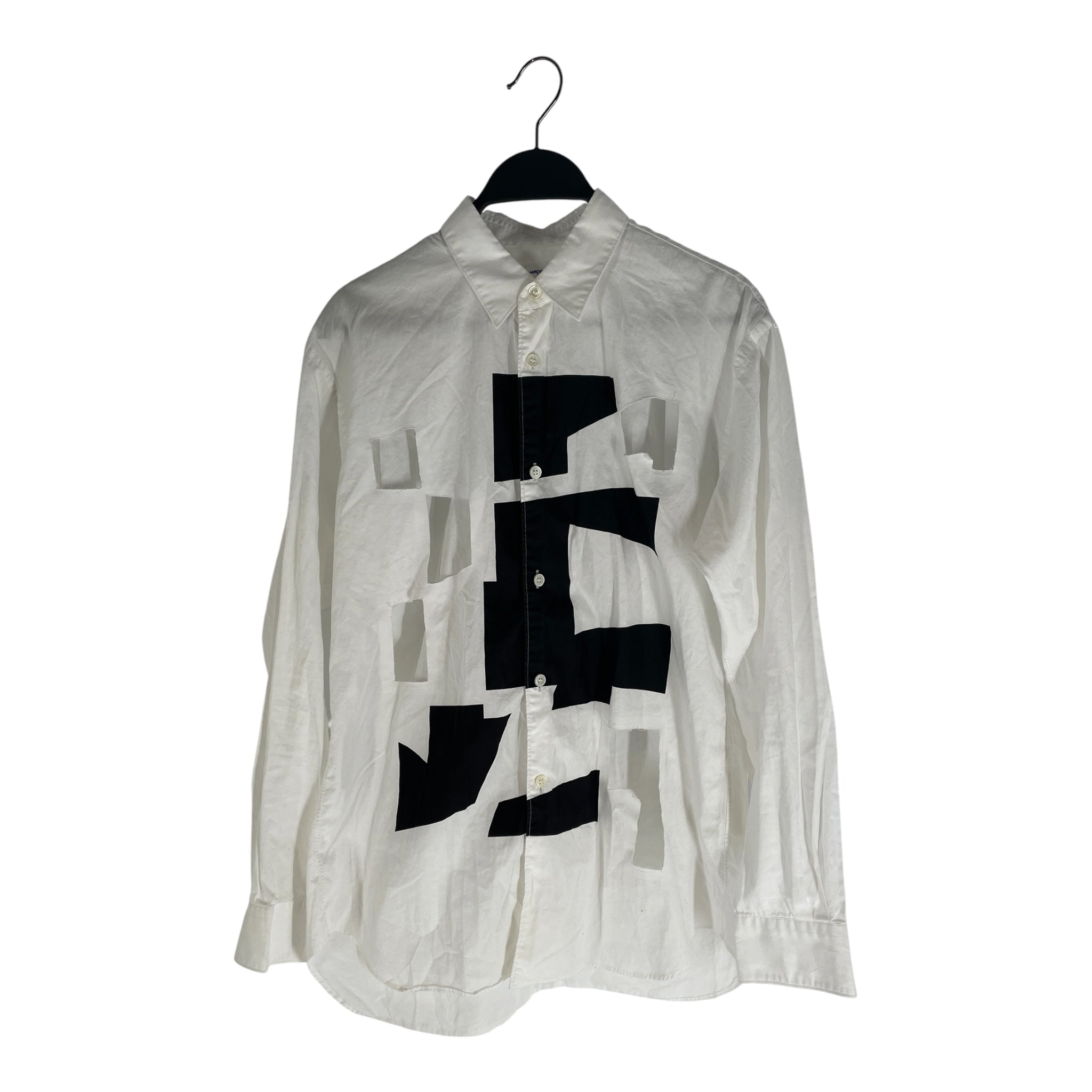 COMME des GARCONS SHIRT/Shirt/S/Cotton/WHT/CUT OUT SHIRT view 1