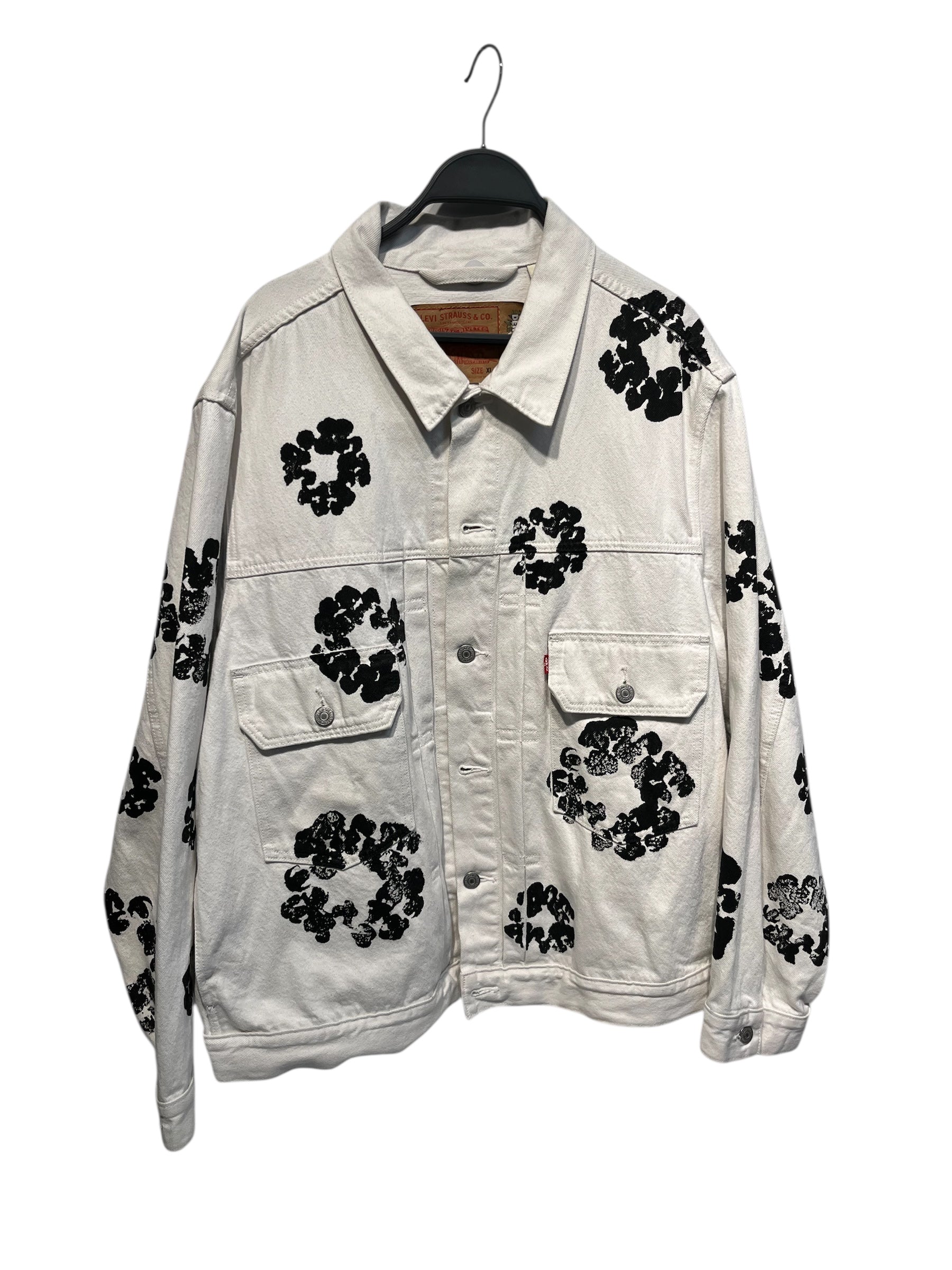 Levi's/DENIM TEARS/Denim Jkt/XL/Denim/WHT/All Over Print/ view 1