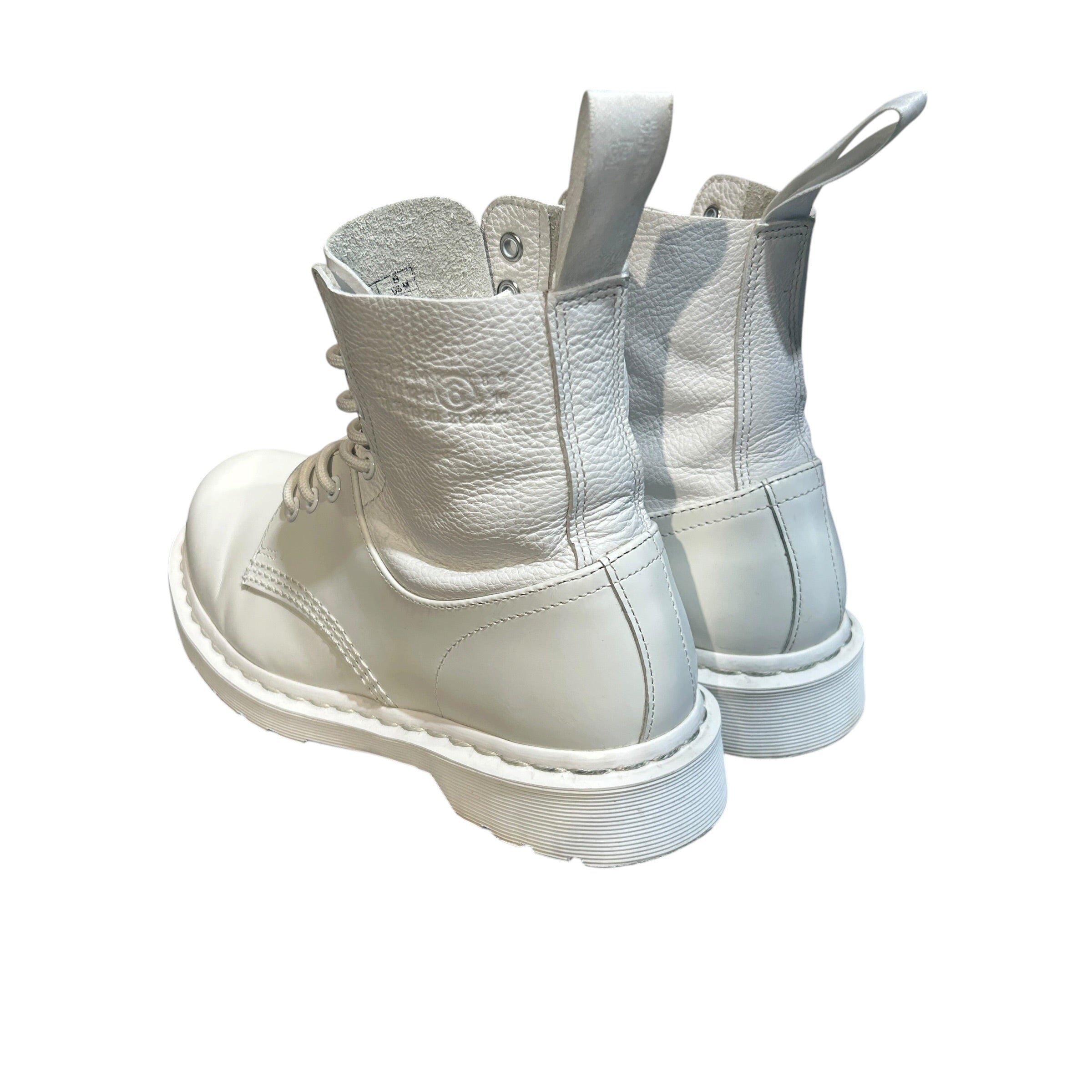 Maison Margiela/Dr.Martens/Lace Up Boots/US 8/Leather/WHT/1460 Twistesd Boot view 2