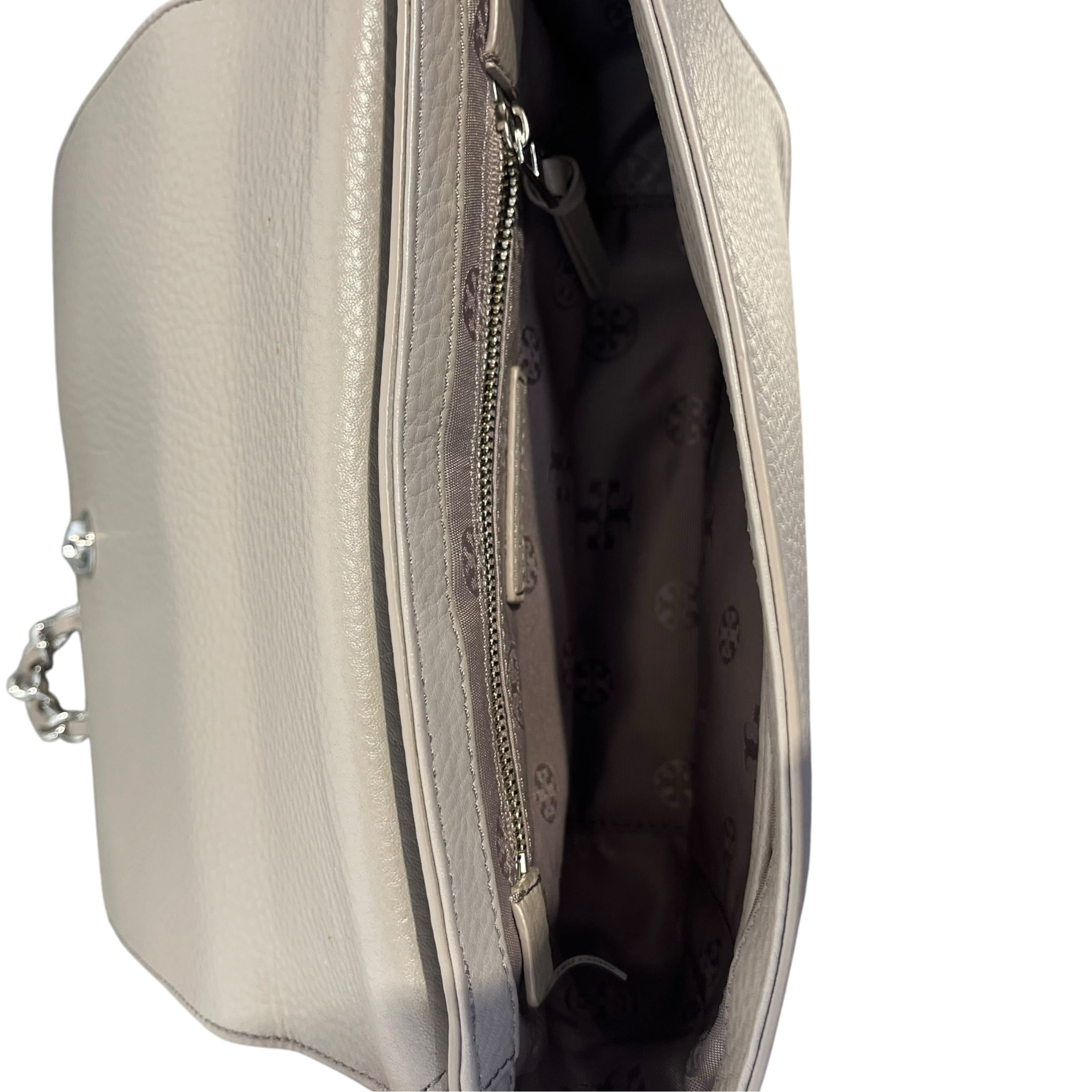 TORY BURCH/Cross Body Bag/Leather/GRY/silver hardware chain bag view 4